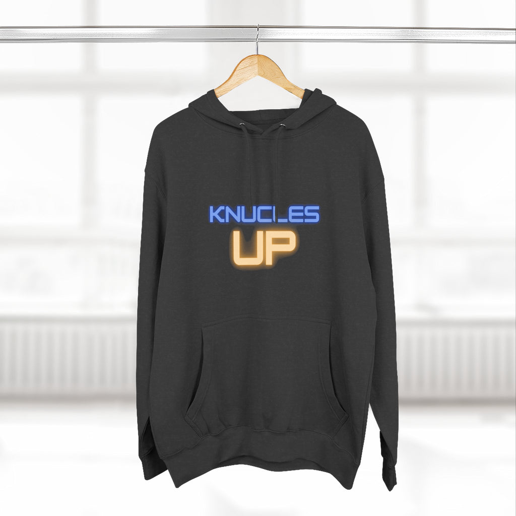 Knuckles Up Fleece Hoodie - Cozy Streetwear for Everyday Adventure, Gift for Him, Her, Cool Casual Attire, Relaxed Vibe