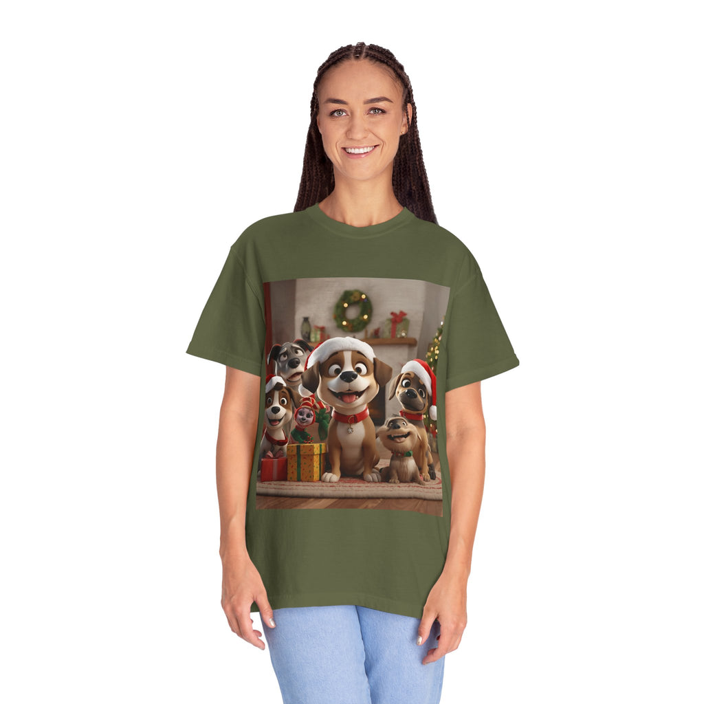 Cute Christmas Festive Dog Holiday T-Shirt | Pet Lover Gift, Christmas Shirt, Unisex Casual Tee, Cute Animal Apparel, Holiday Spirit Outfit