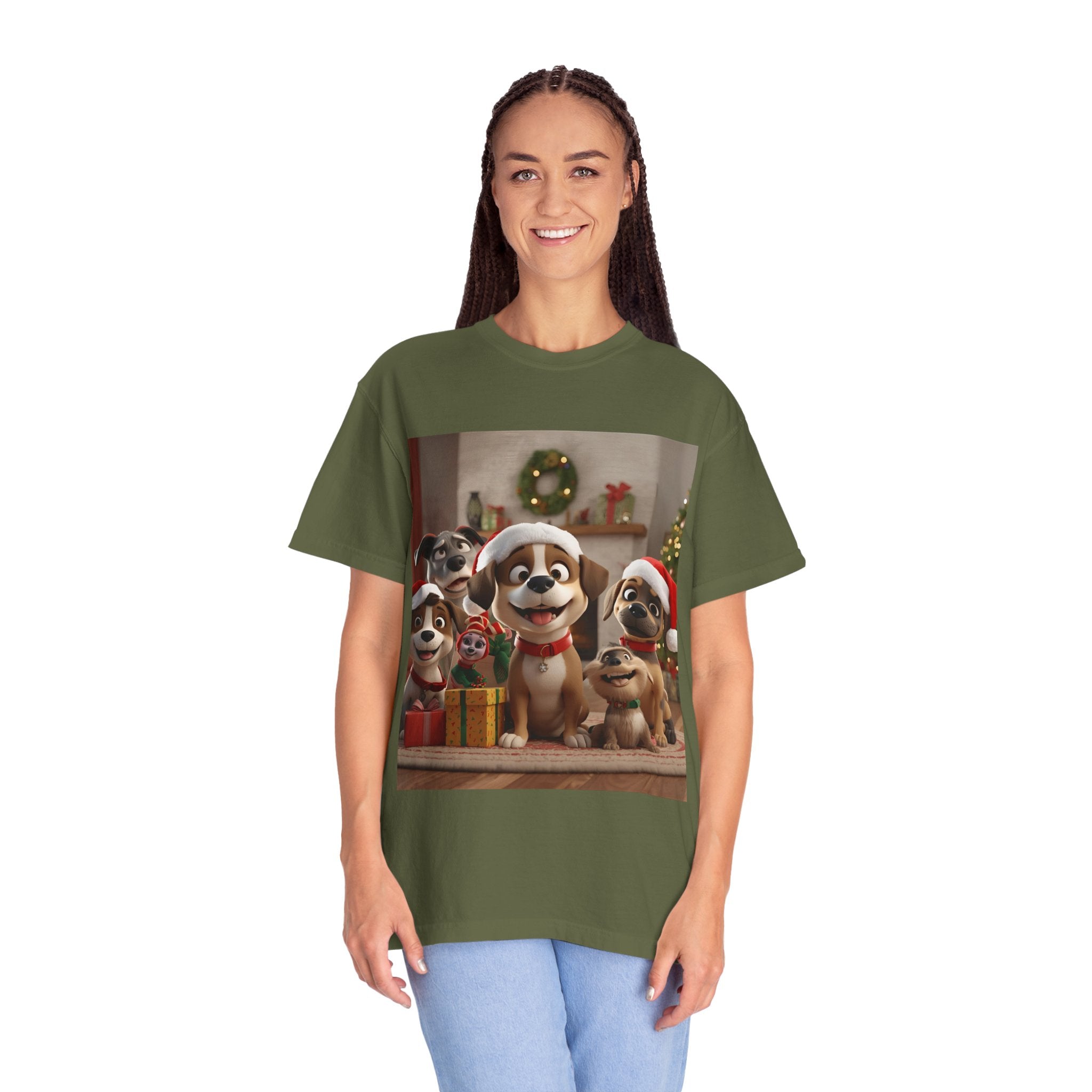 Cute Christmas Festive Dog Holiday T-Shirt | Pet Lover Gift, Christmas Shirt, Unisex Casual Tee, Cute Animal Apparel, Holiday Spirit Outfit