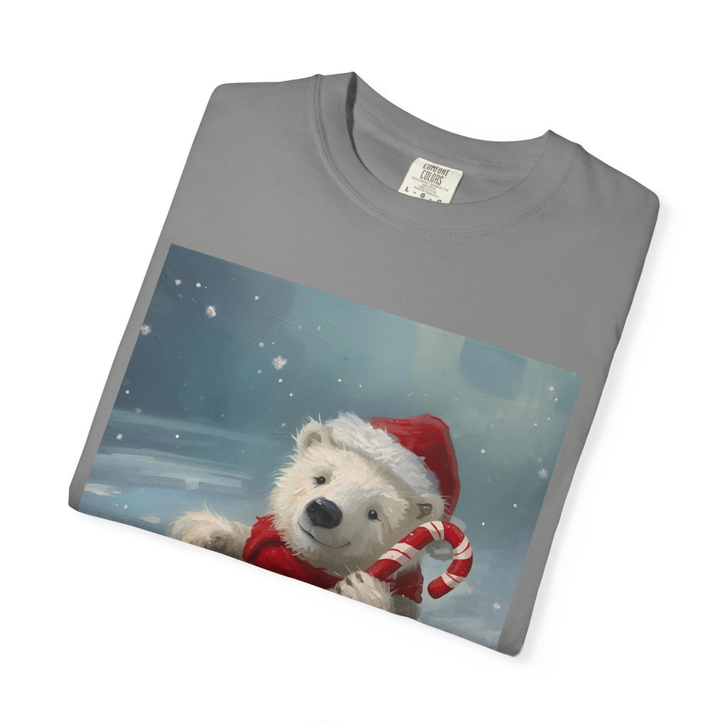 Cozy Christmas Bear T-Shirt, Winter Apparel, Holiday Gift, Family Matching Tee, Cute Polar Bear Design, Festive Outfit