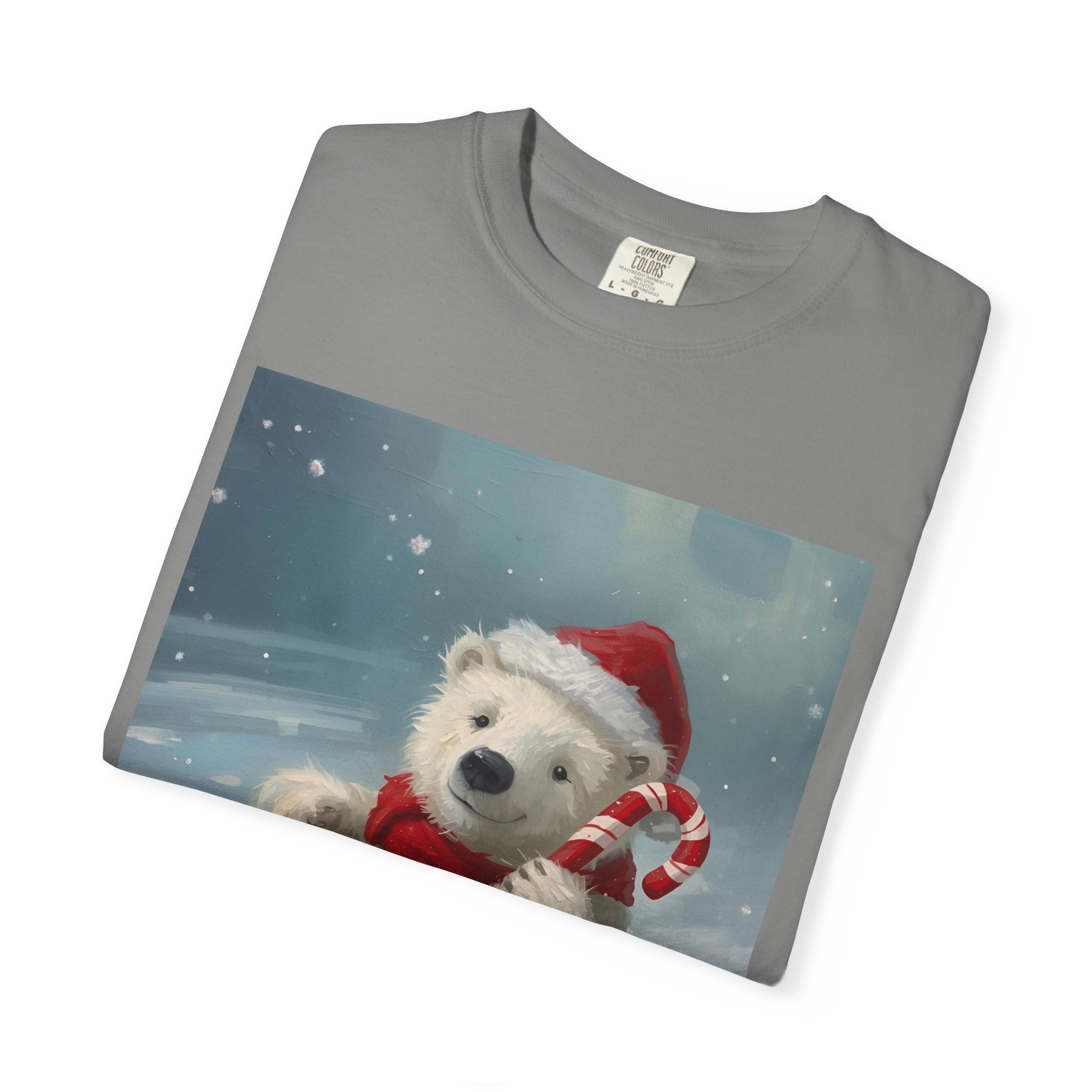 Cozy Christmas Bear T-Shirt, Winter Apparel, Holiday Gift, Family Matching Tee, Cute Polar Bear Design, Festive Outfit