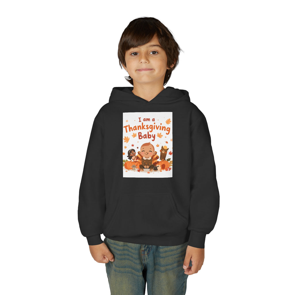 I'm A Thanksgiving Baby Youth Heavy Blend Hooded Sweatshirt