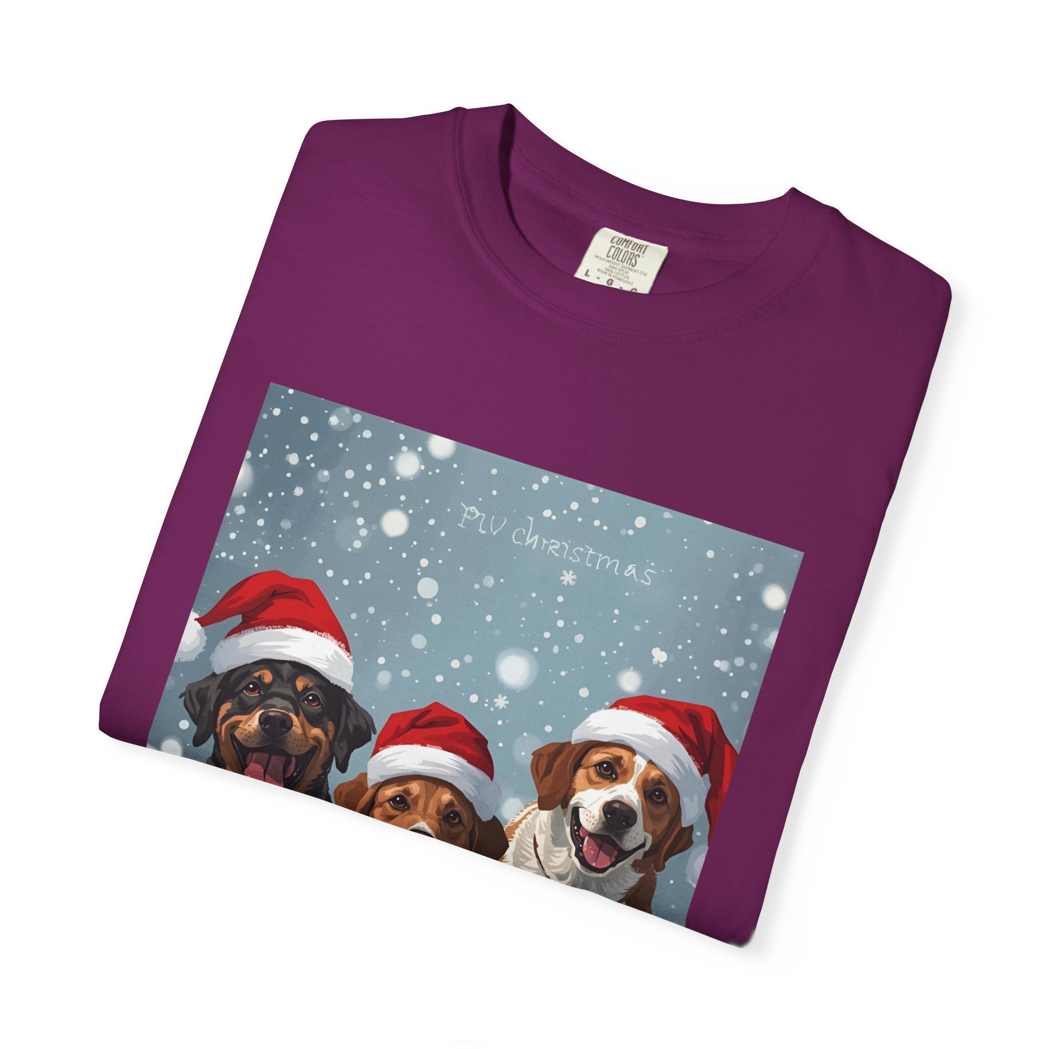 Cute Festive Dog Christmas T-Shirt, Unisex Holiday Tee, Cute Pet Lover Shirt, Christmas Apparel, Dog-Themed Gift, Winter Wear, Fun Family Outfit