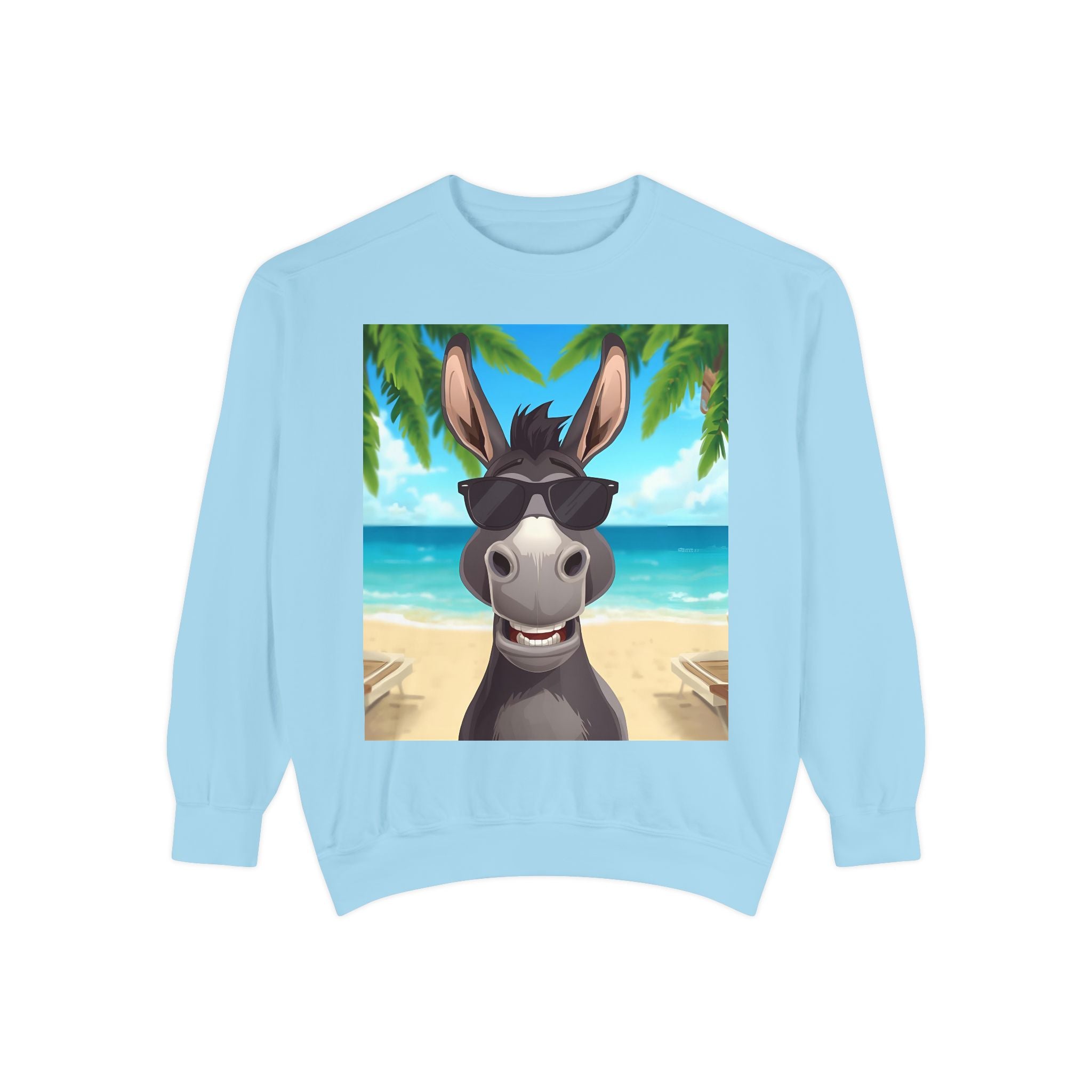 Donkey Beach Vibe Unisex Garment-Dyed Sweatshirt