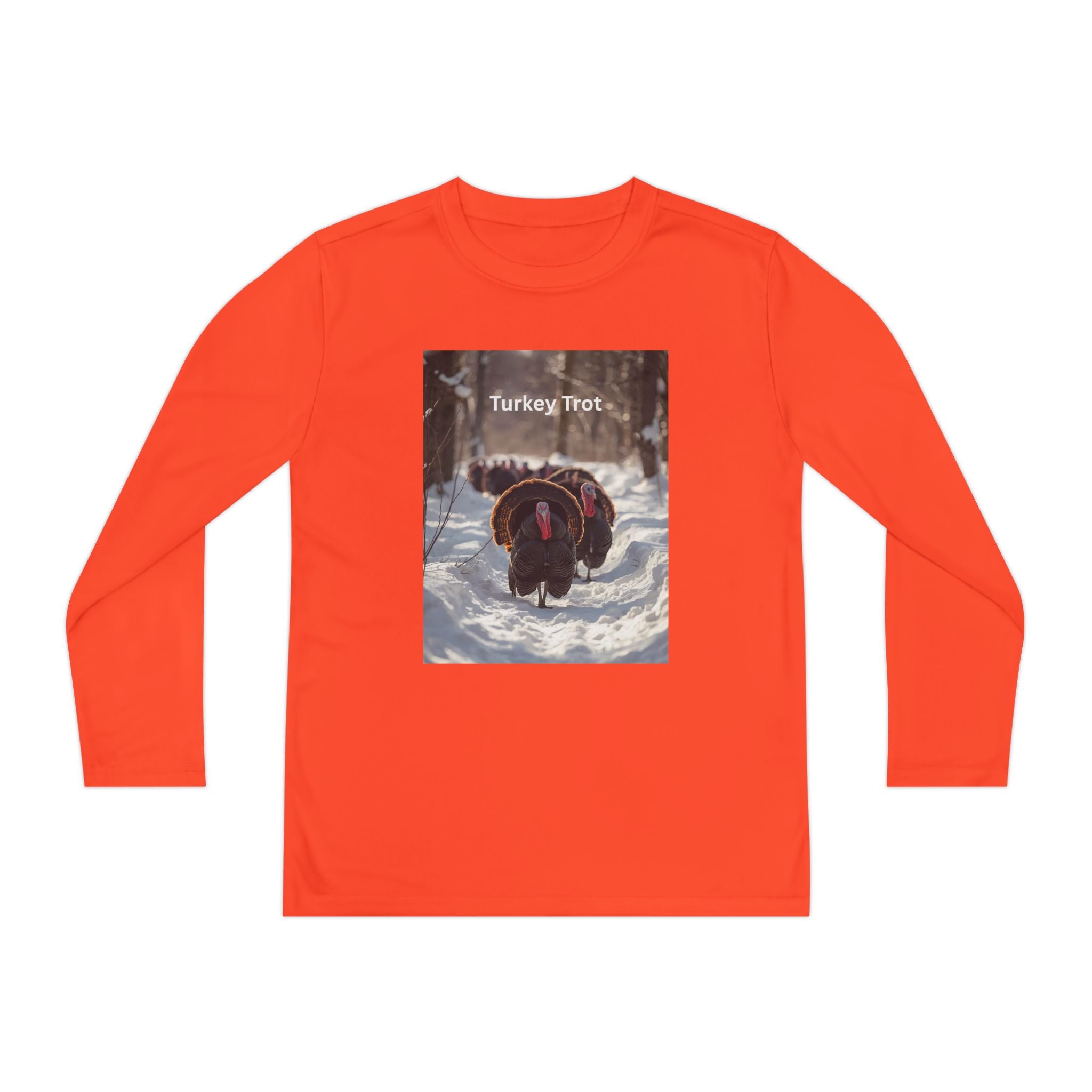 Youth Long Sleeve Turkey Trot Tee, Thanksgiving Shirt, Kids Running Shirt, Fall Apparel, Holiday Graphic Tee, Gift for Young Athletes