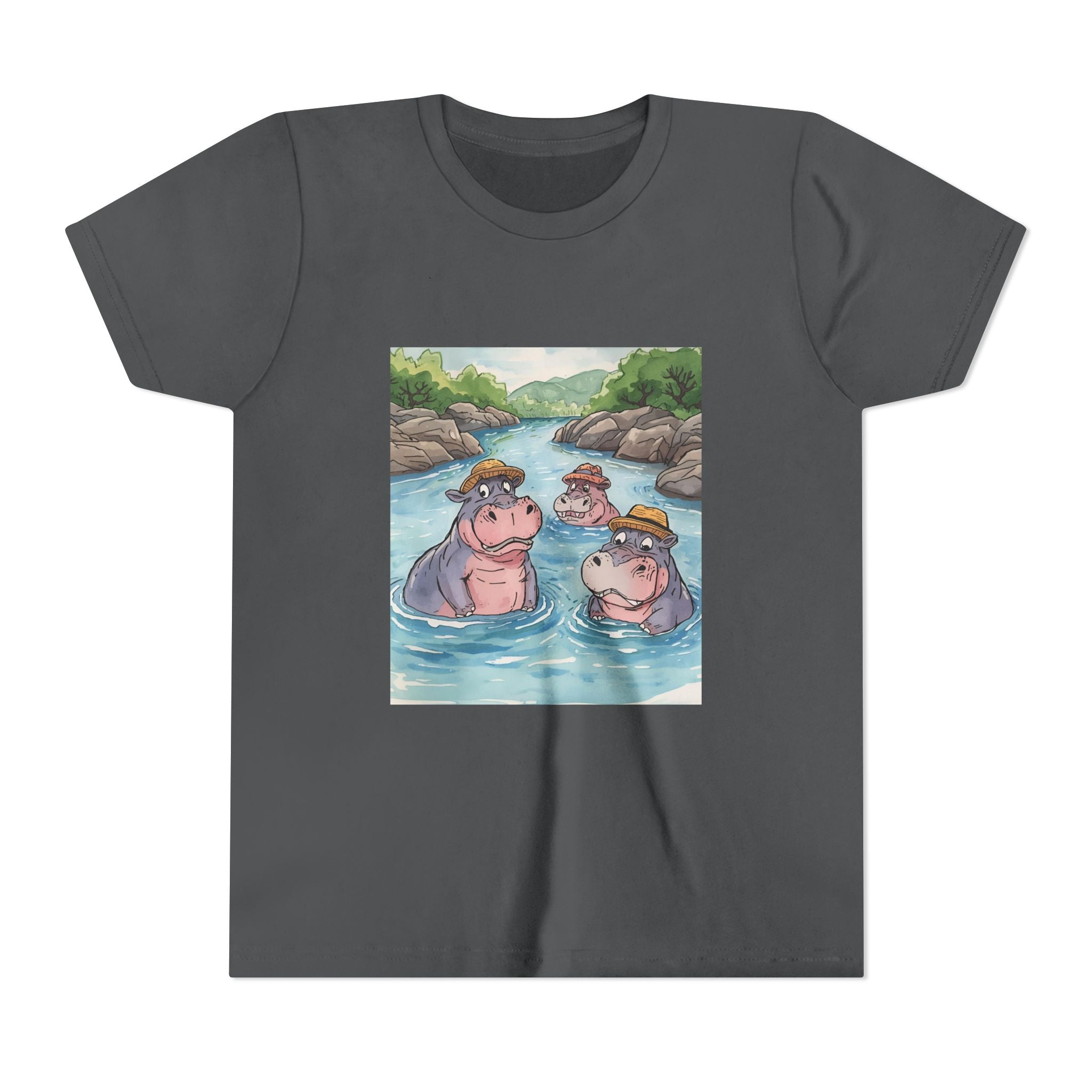Hippo Cute Youth Short Sleeve Tee