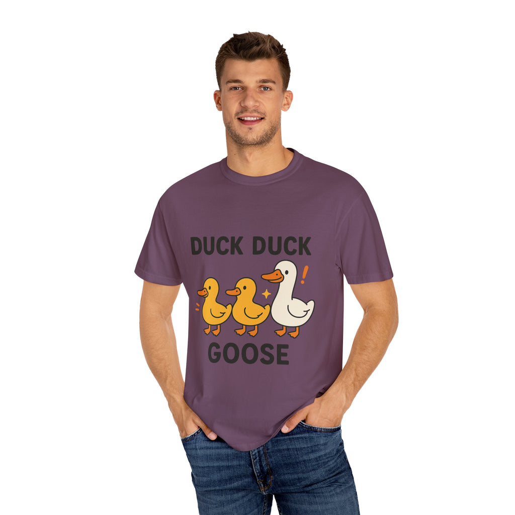 Duck Duck Goose Unisex T-Shirt, Funny Animal Shirt, Cute Gift for Kids, Family Game Night Tee, Everyday Casual Wear, Playful Graphic Top