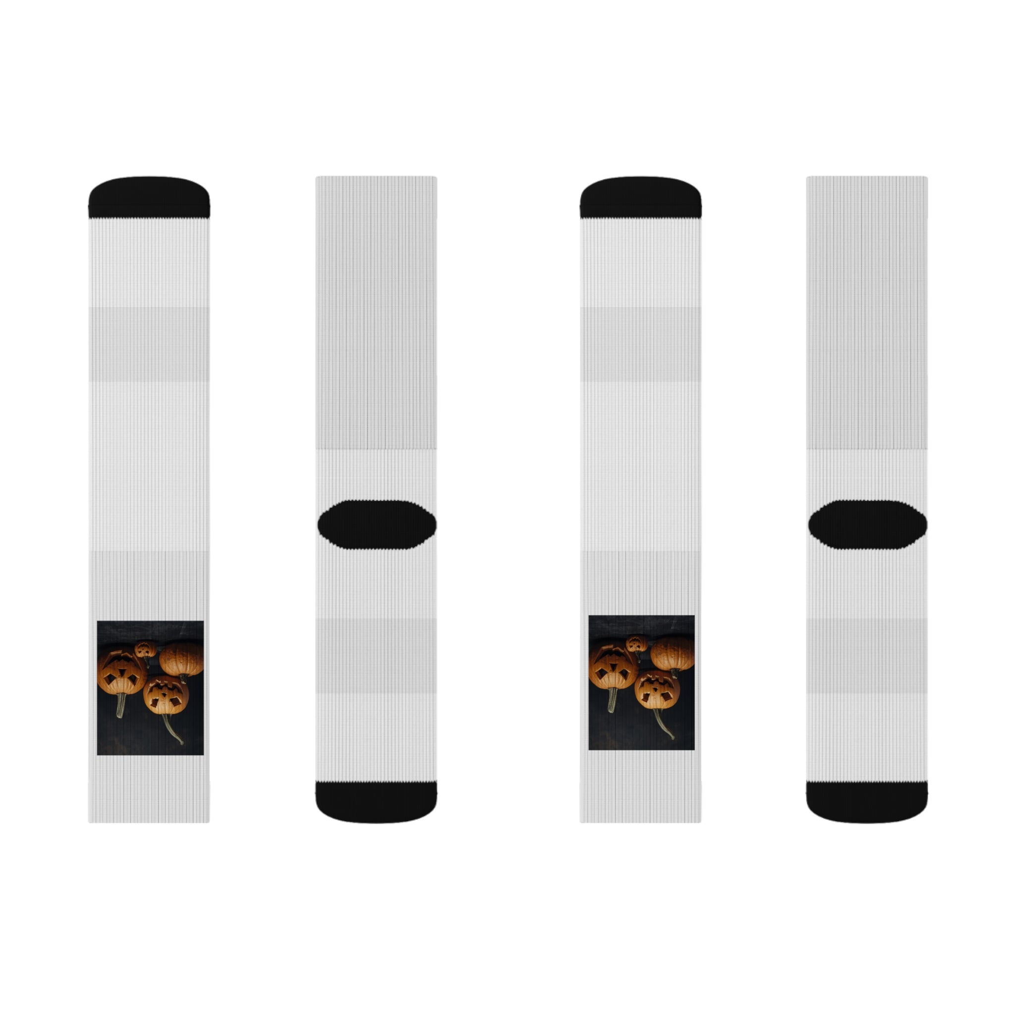 Halloween Pumpkin Socks, Cozy Fall Footwear, Fun Holiday Gift, Unique Apparel, Sublimation Design, Seasonal Accessories