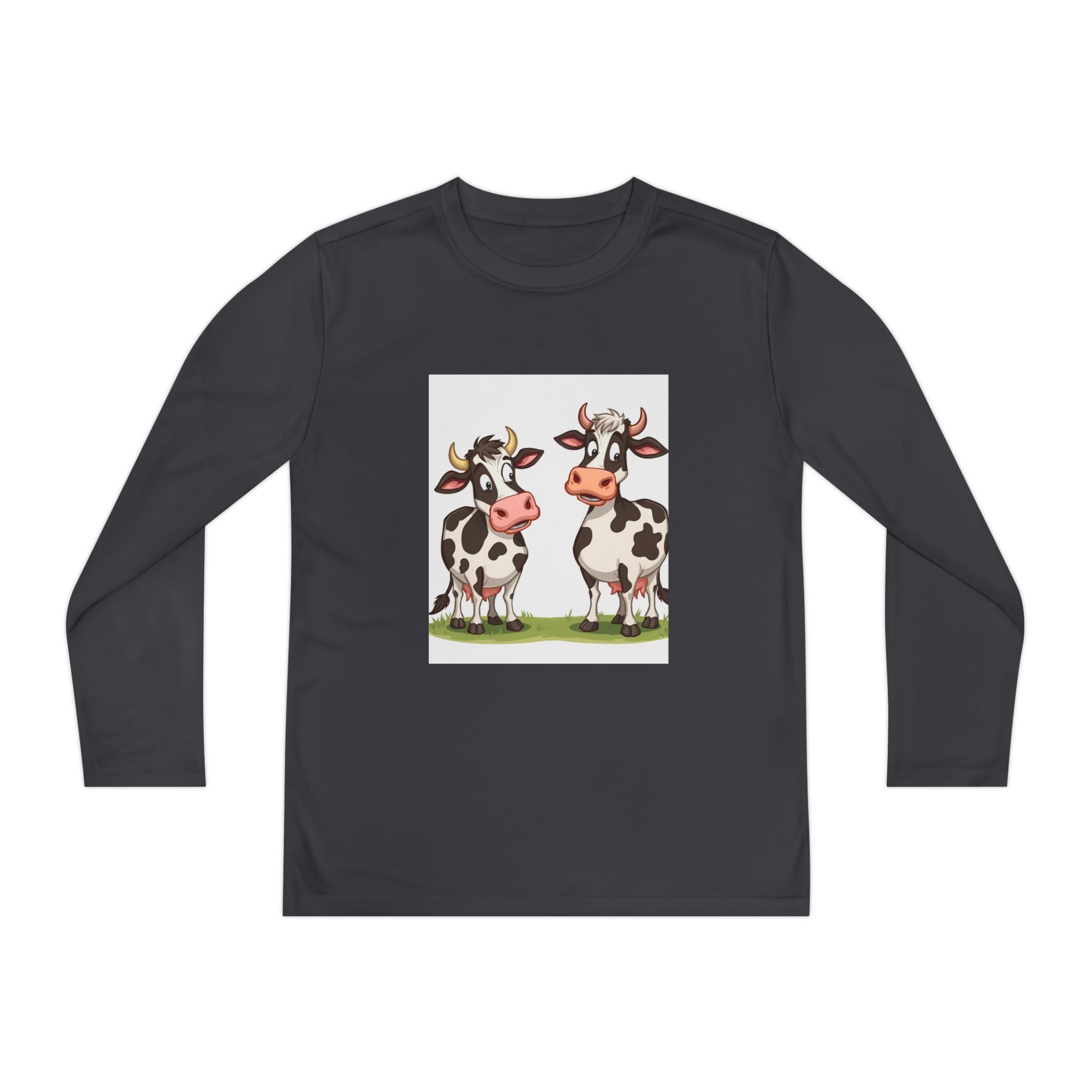 Cute Cows Youth Long Sleeve Competitor Tee