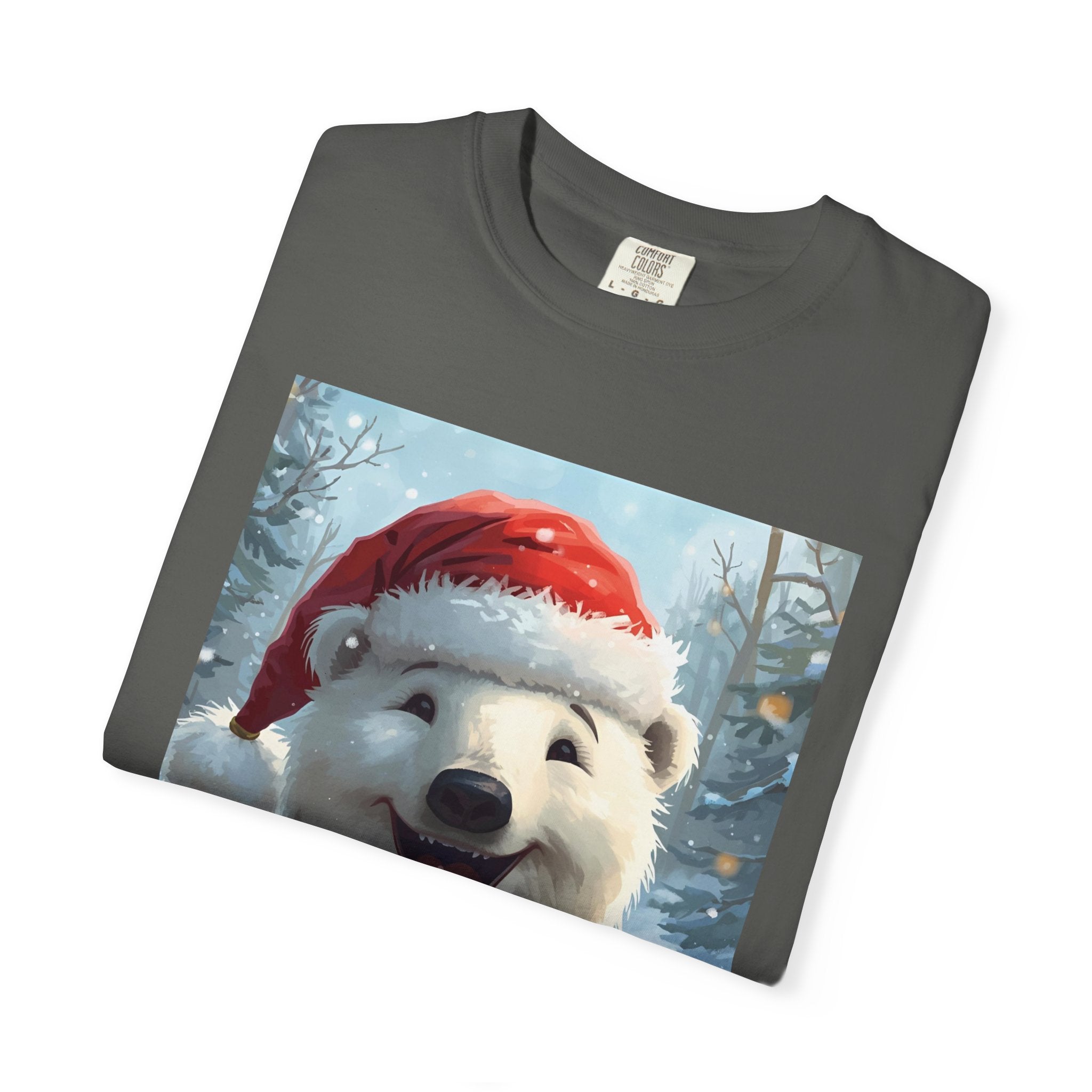 Christmas Polar Bear T-shirt, Holiday Tee, Unisex Gift Shirt, Winter Apparel, Cute Animal T-shirt