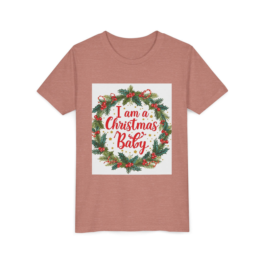 I Am A Christmas Baby Youth Short Sleeve Tee