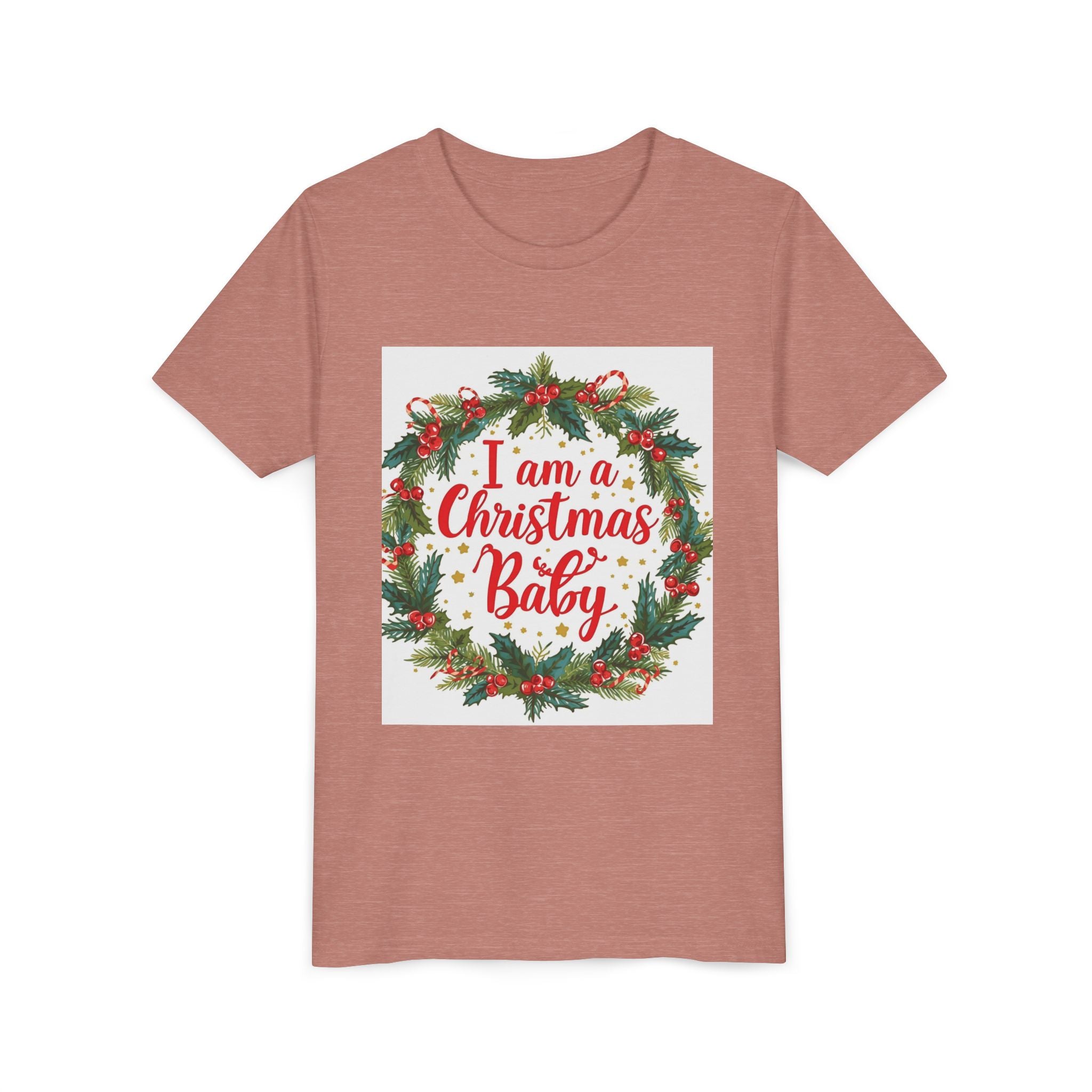 I Am A Christmas Baby Youth Short Sleeve Tee