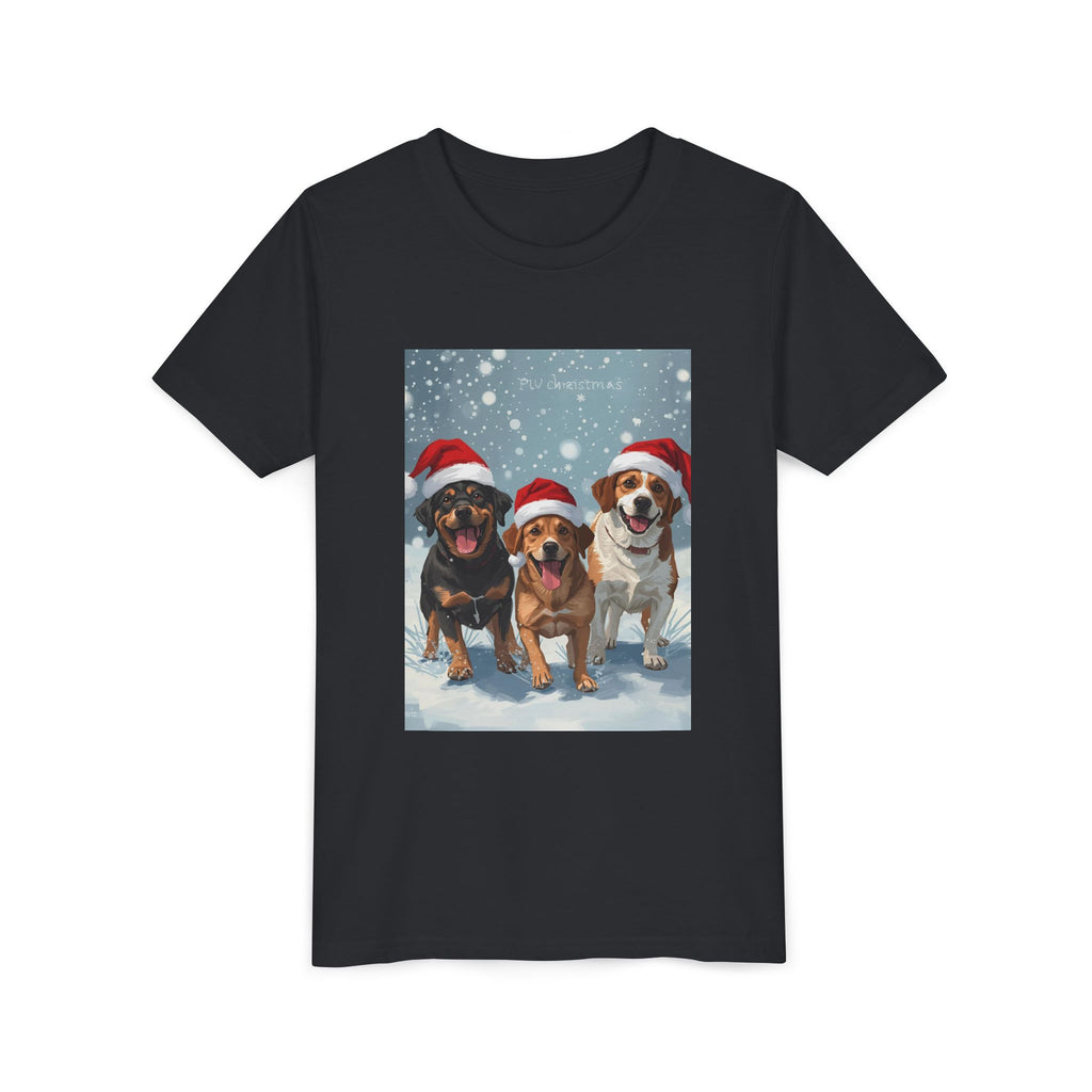 Cute Christmas Dogs Youth Short Sleeve Tee