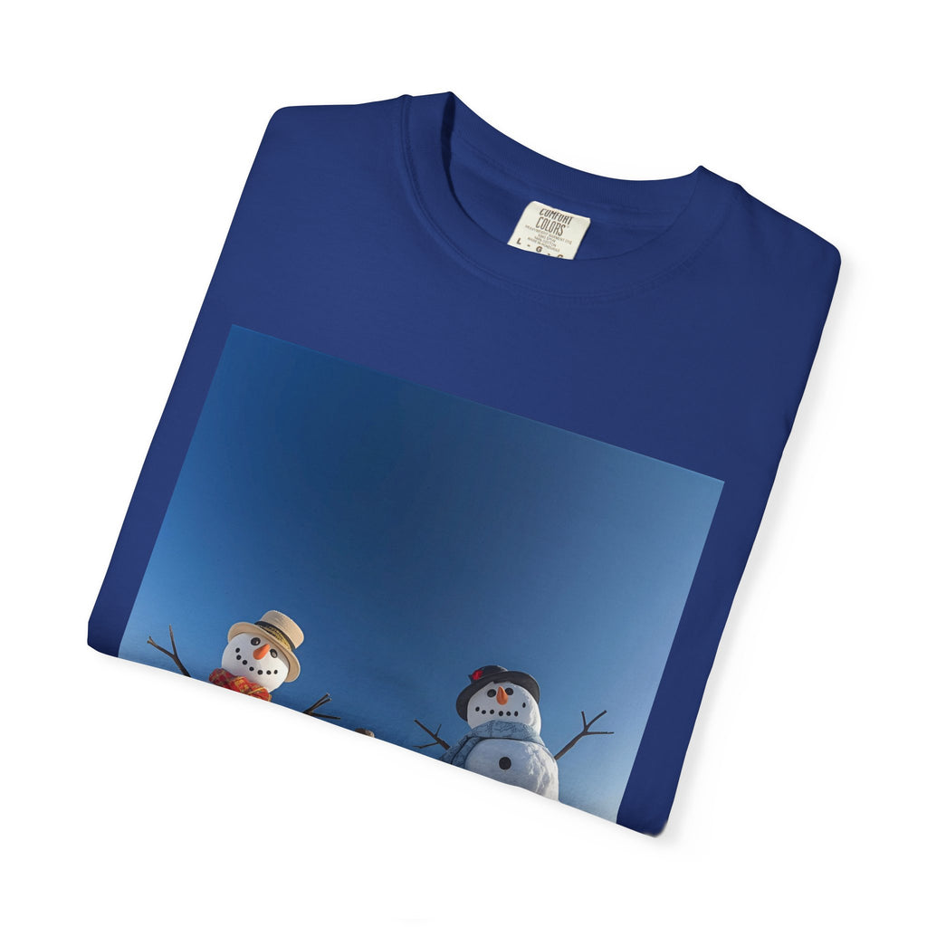 Festive Christmas Snowman Winter T-Shirt | Cozy Unisex Tee for Holiday Celebrations, Winter Apparel, Christmas Gift, Snow Fun