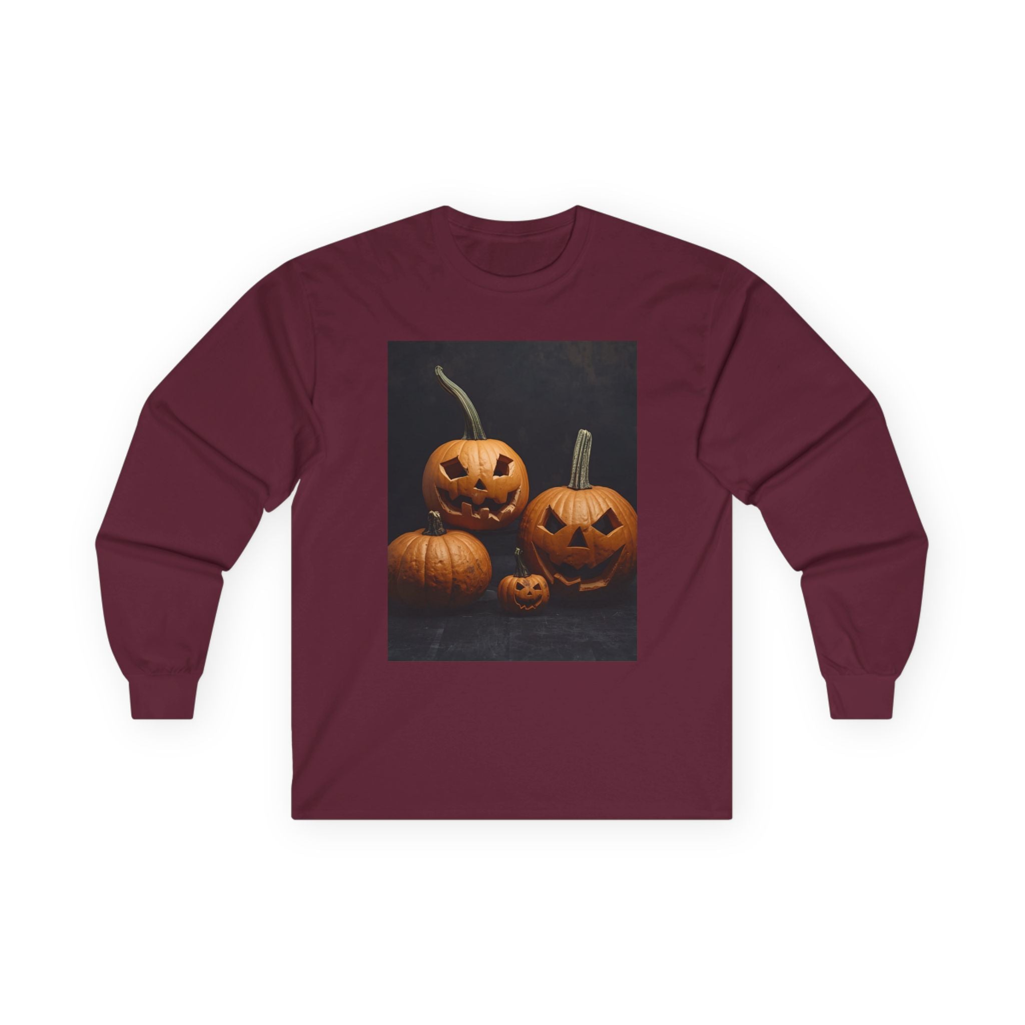 Spooky Halloween Pumpkin Unisex Ultra Cotton Long Sleeve Tee