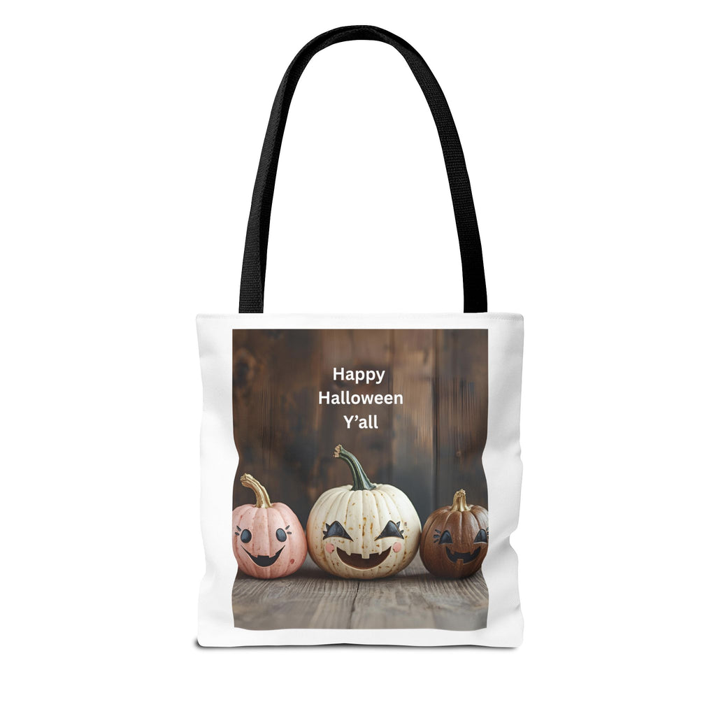 Happy Halloween Pumpkin Tote Bag, Halloween Gift, Trick or Treat Bag, Fall Tote, Spooky Season Decor, Fun Autumn Accessory