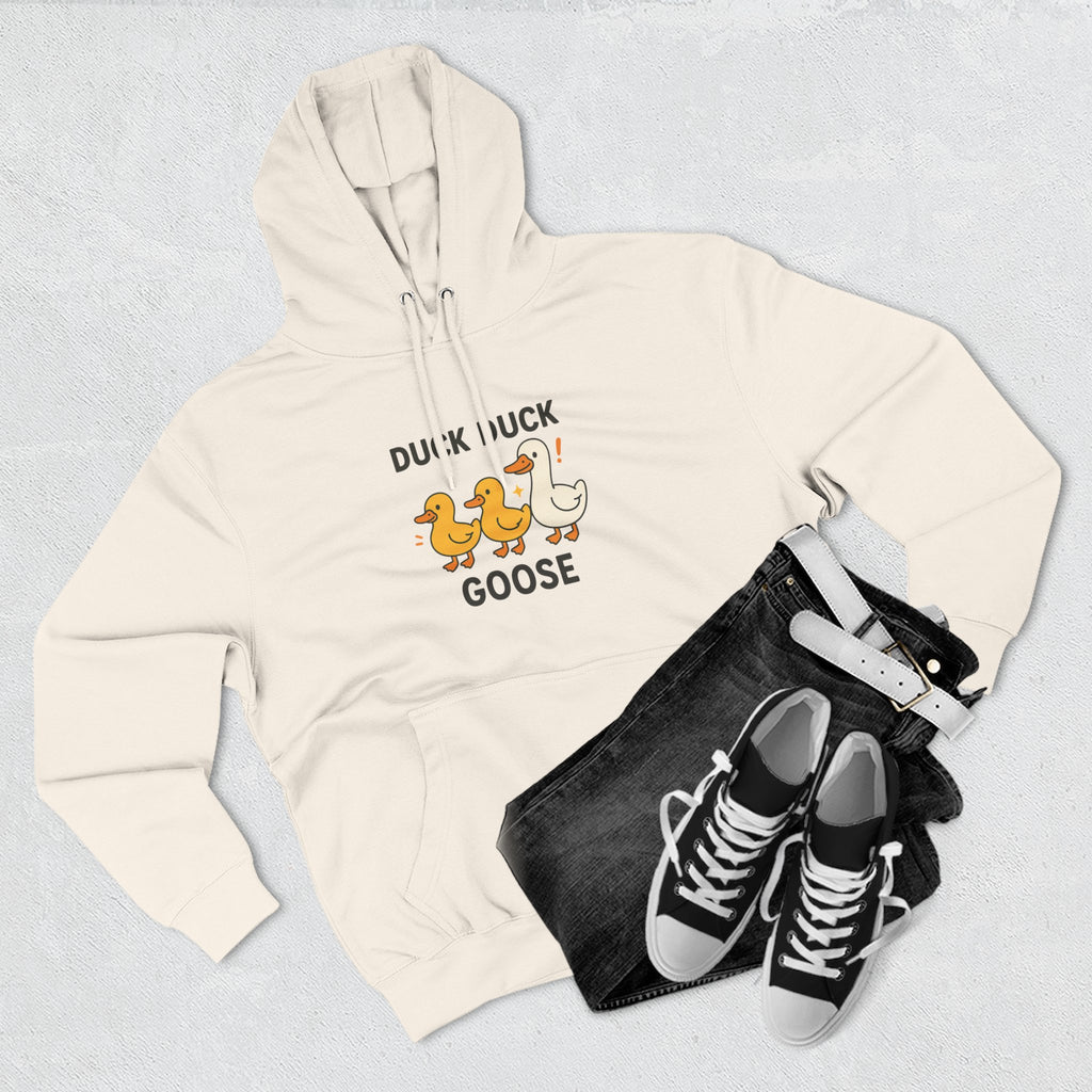 Cute Duck Duck Goose Hoodie, Funny Fleece Sweatshirt, Gift for Kids and Adults, Perfect for Fall and Casual Wear