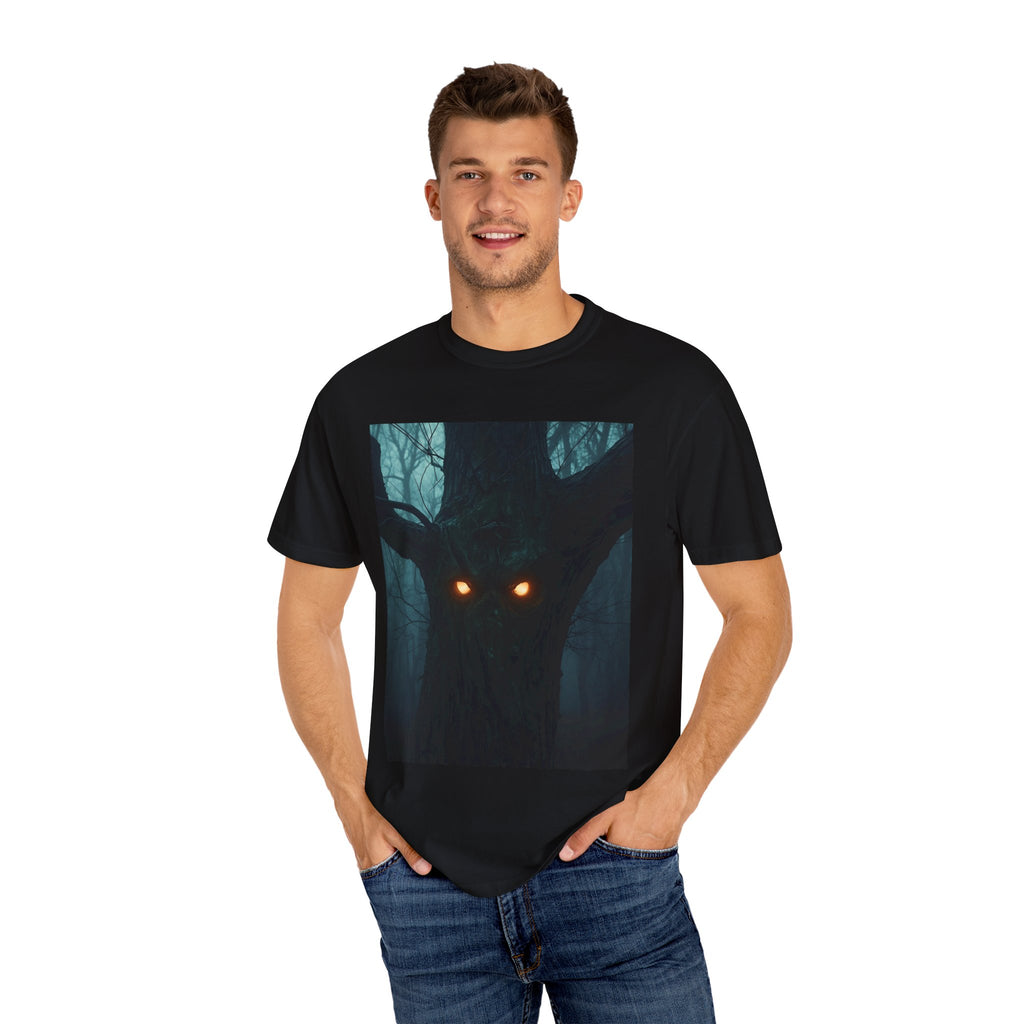 Spooky Forest Creature Unisex T-Shirt, Casual Wear, Gift for Nature Lovers, Halloween Apparel, Trendy Graphic Tee