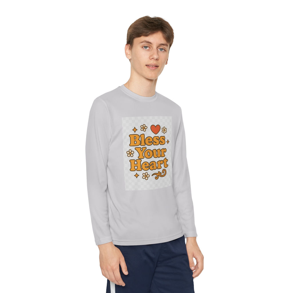 Bless Your Heart Youth Long Sleeve Competitor Tee