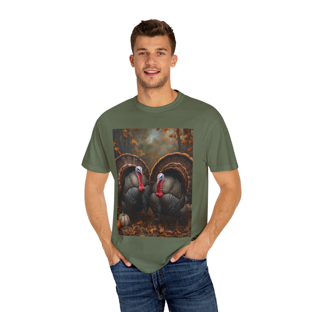 Thanksgiving Turkey Graphic Tee, Unisex Gift for Fall, Harvest Party Shirt, Cute Casual Outfit, Family Gathering Apparel