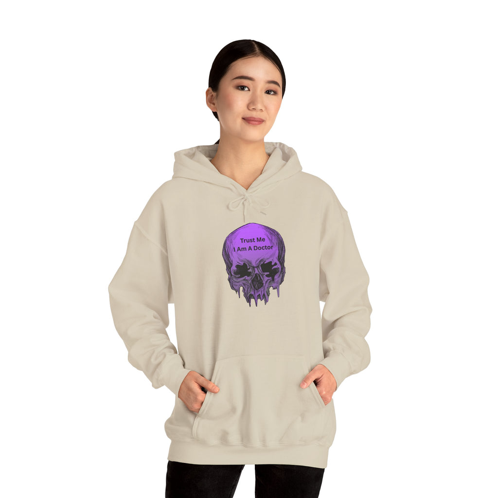 Skull Graphic Hoodie - Trust Me I Am A Boosted Spirit, Cozy Sweatshirt for Halloween, Casual Wear, Unique Gift