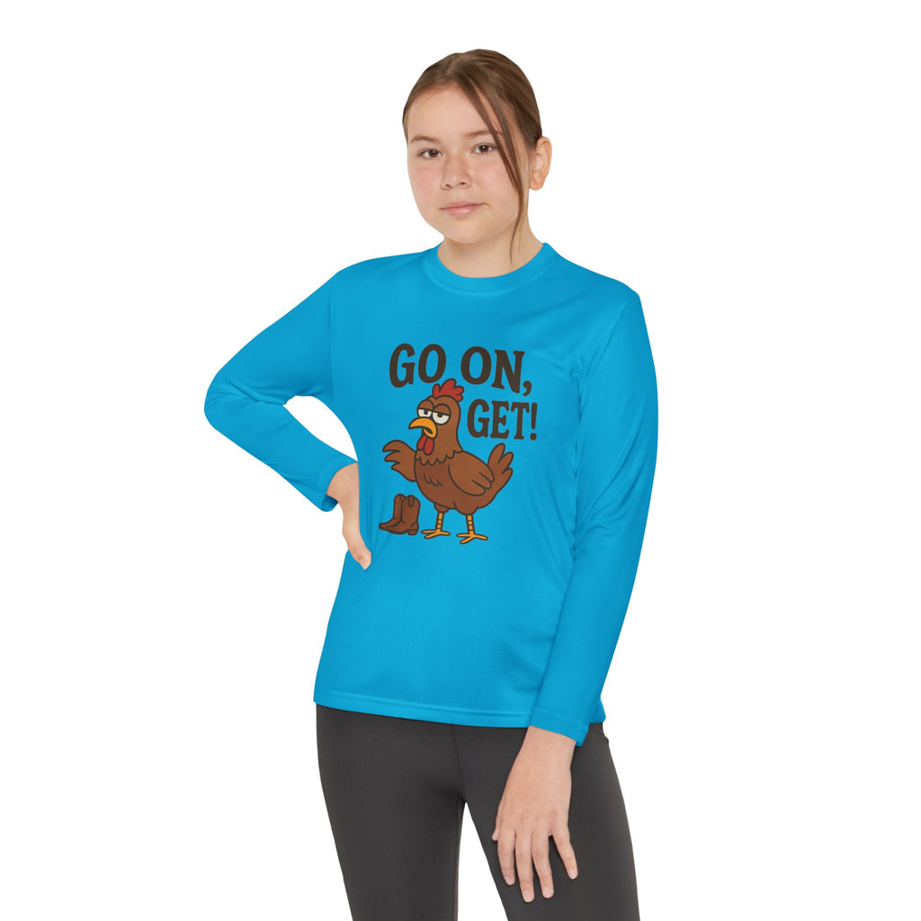 Go On Get Funny Youth Chicken Shirt