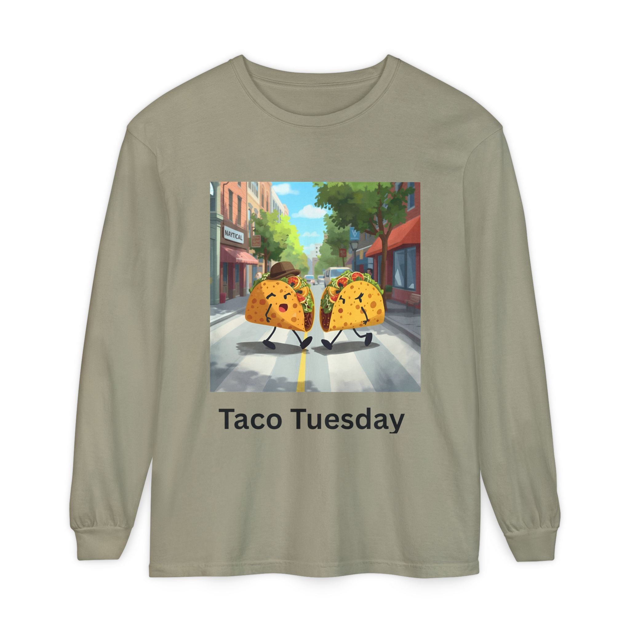 Taco Tuesday Unisex Garment-dyed Long Sleeve T-Shirt
