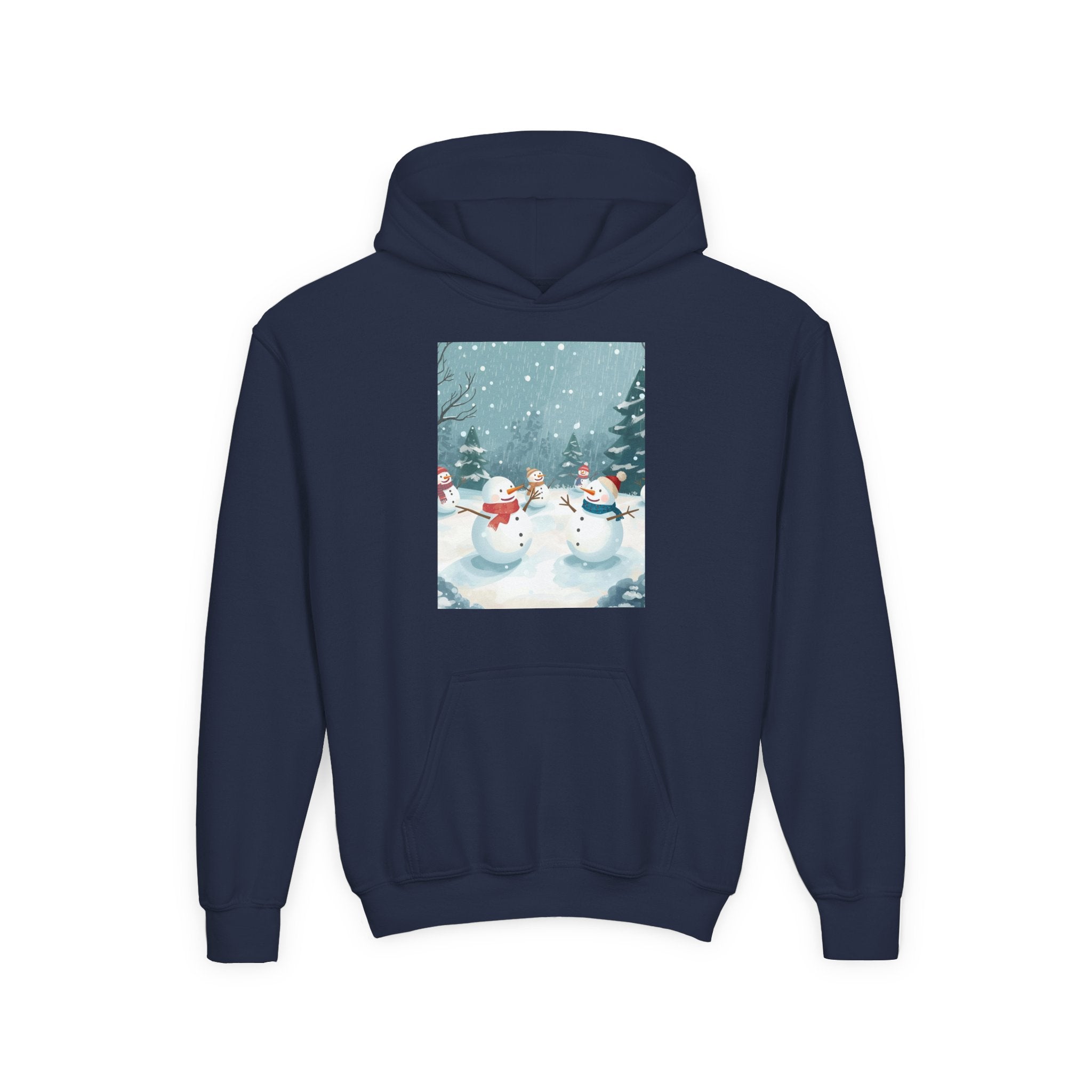 Festive Snowman Hoodie for Kids, Winter Sweatshirt, Christmas Gift, Holiday Apparel, Cozy Winter Wear