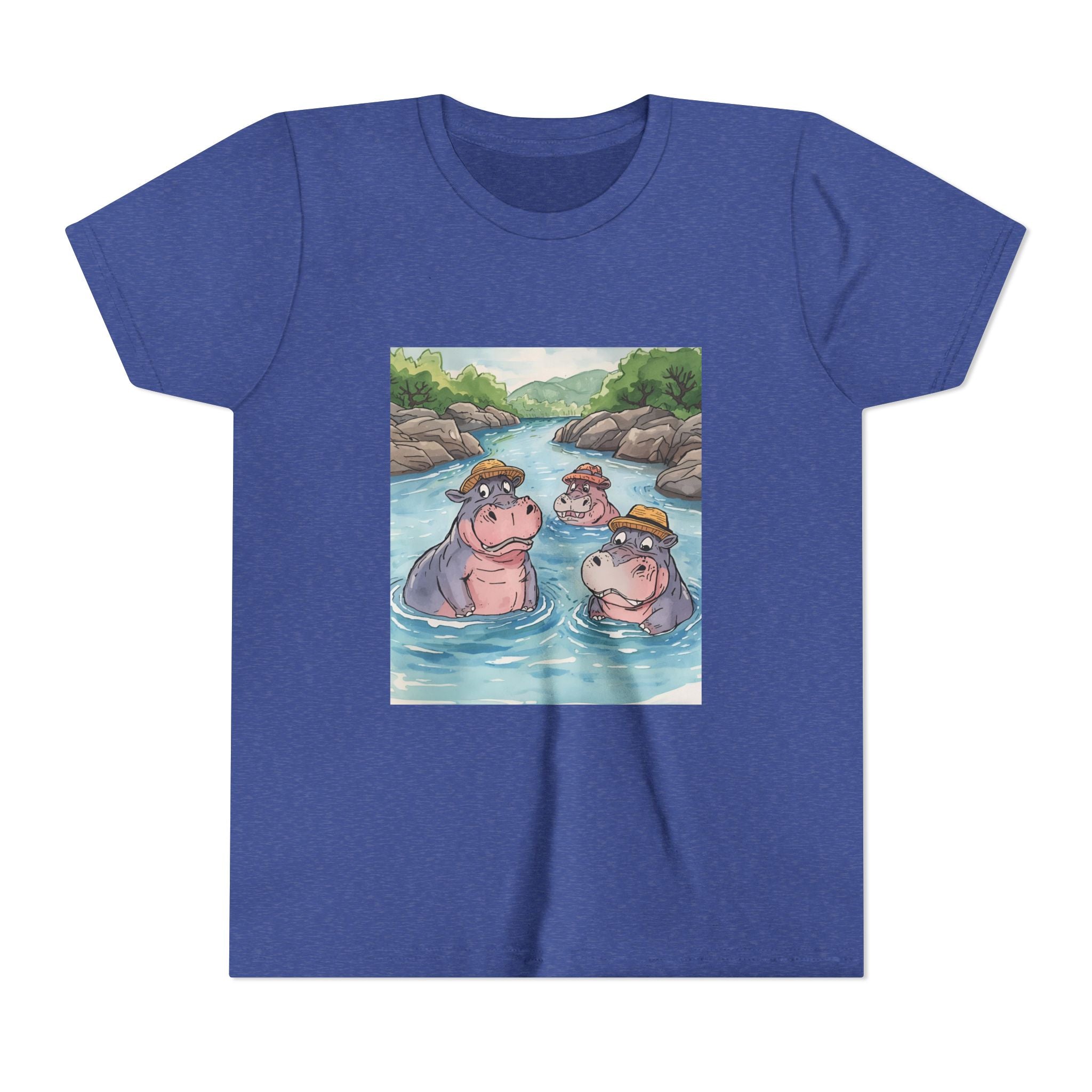 Hippo Cute Youth Short Sleeve Tee