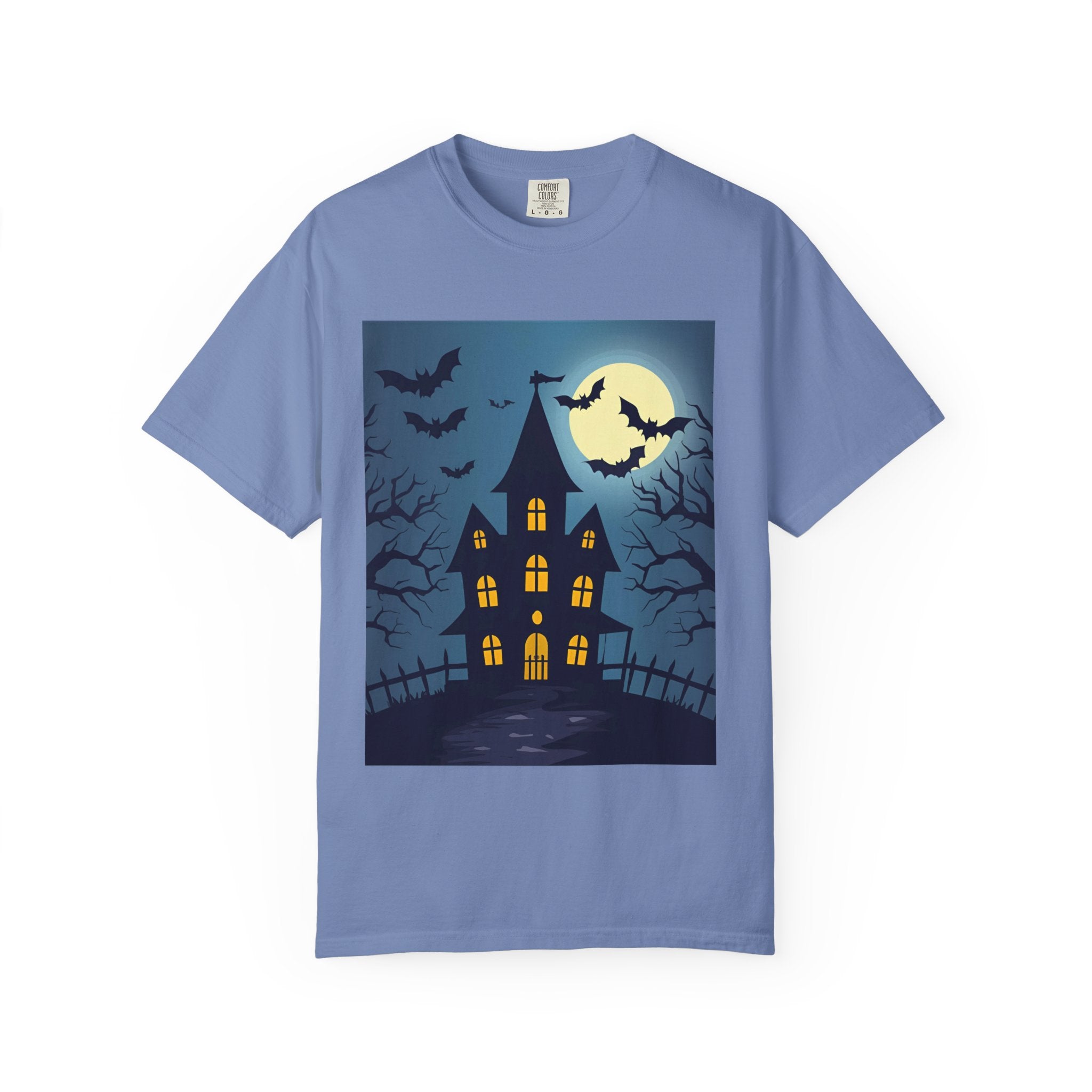 Haunted House Graphic T-Shirt | Halloween Tee, Unisex Shirt, Spooky Top, Fall Apparel, Gift for Halloween Lovers