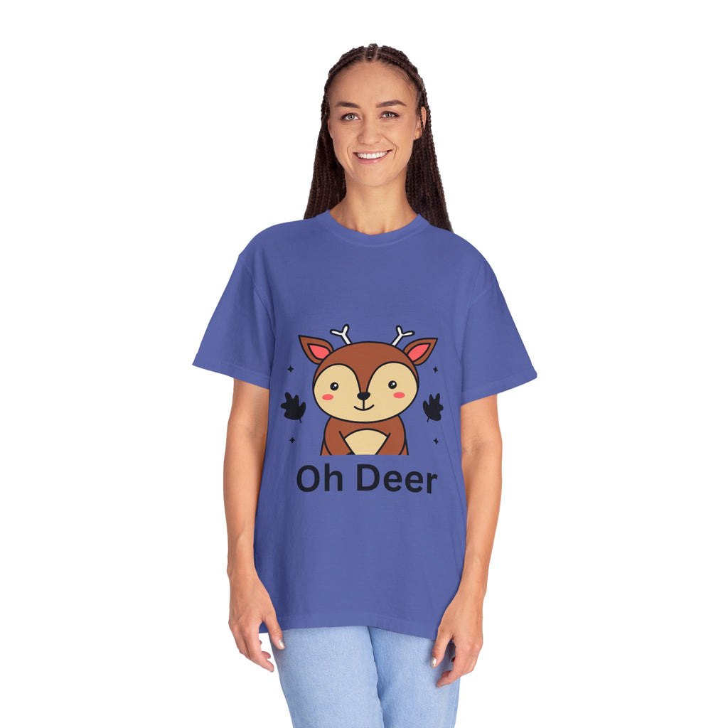 Cute Animal Graphic T-Shirt, Oh Deer Tee, Gift for Animal Lovers, Funny Shirt for Family, Casual Wear, Unisex Fashion