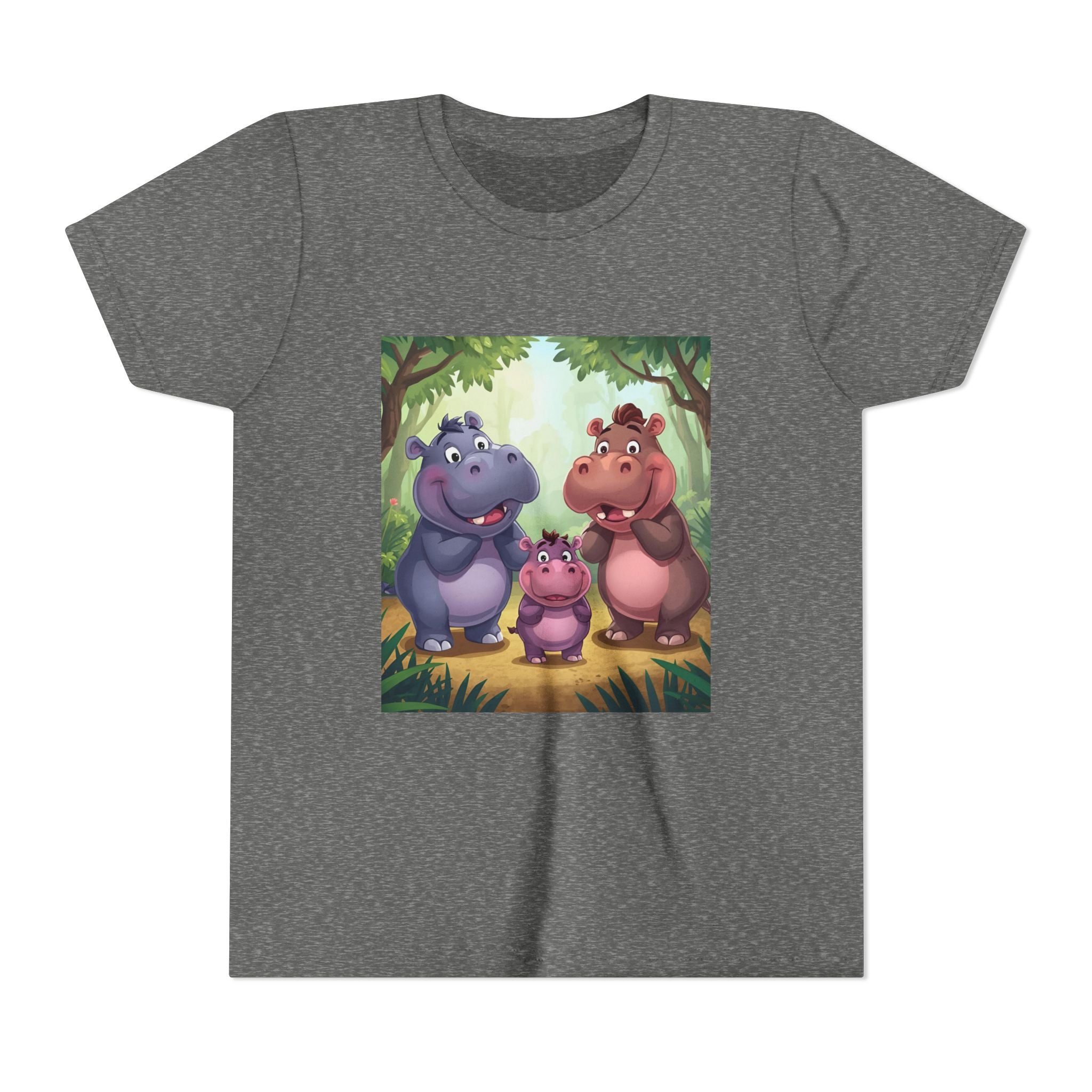 Hippo Cute Youth Short Sleeve Tee