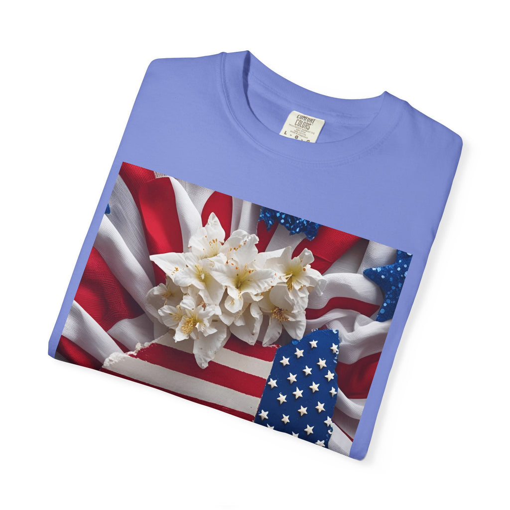 Patriotic Heart T-shirt for Festive Celebrations, 4th of July Apparel, Unisex Graphic Tee, American Pride Shirt, Independence Day Gift