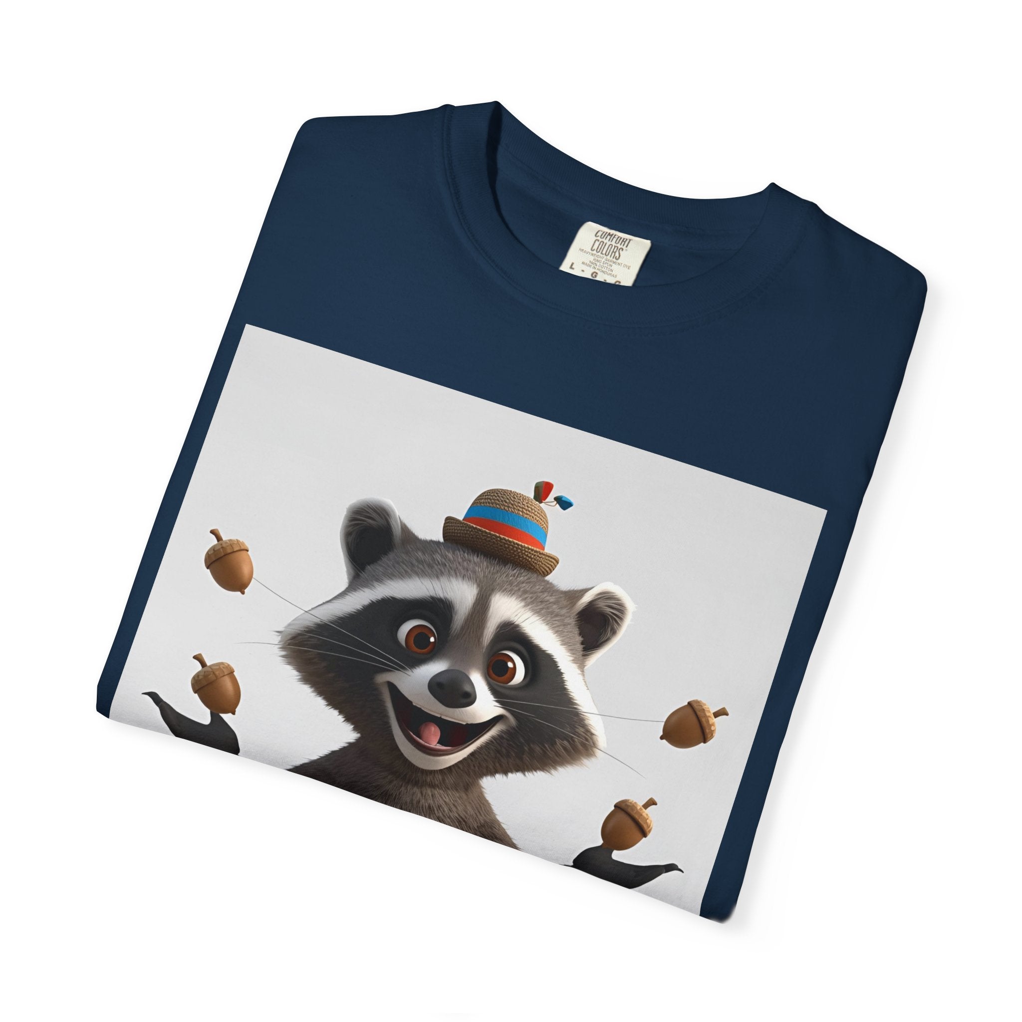 Whimsical Raccoon T-Shirt, Unisex Graphic Tee, Cute Animal Shirt, Fun Gift for Kids and Adults, Quirky Nature Lover Apparel, Party Wear