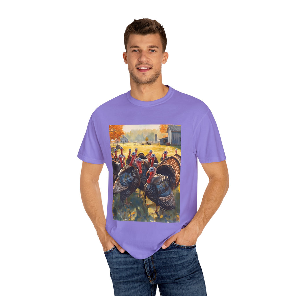 Thanksgiving Turkey T-shirt, Fall Apparel, Unisex Casual Tee, Funny Turkey Shirt, Autumn Wardrobe Essential