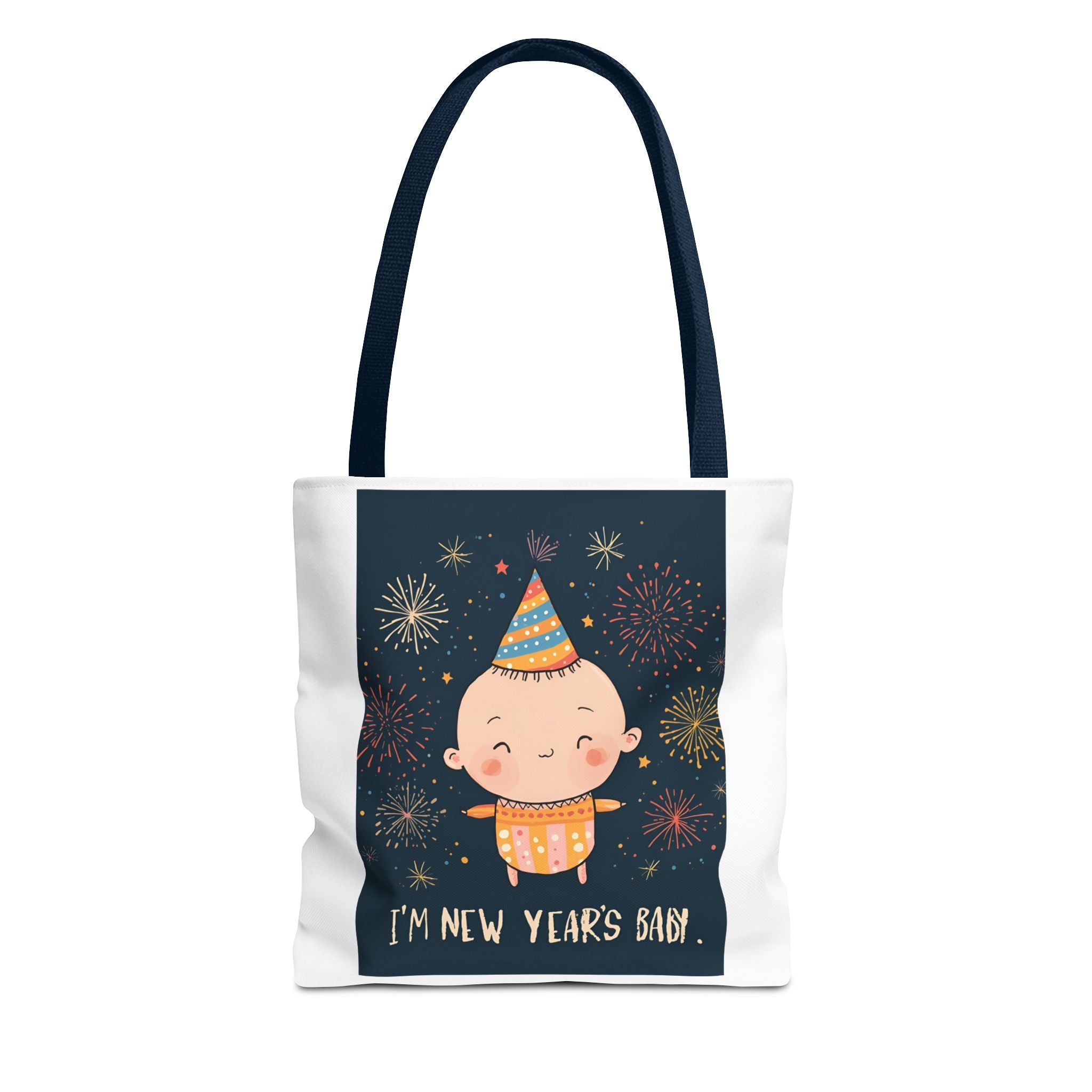 New Year's Baby Tote Bag, Cute Baby Bag, Holiday Gift, Party Essential, Fun Life Accessory, Festive Shopping Bag, New Year's Celebration