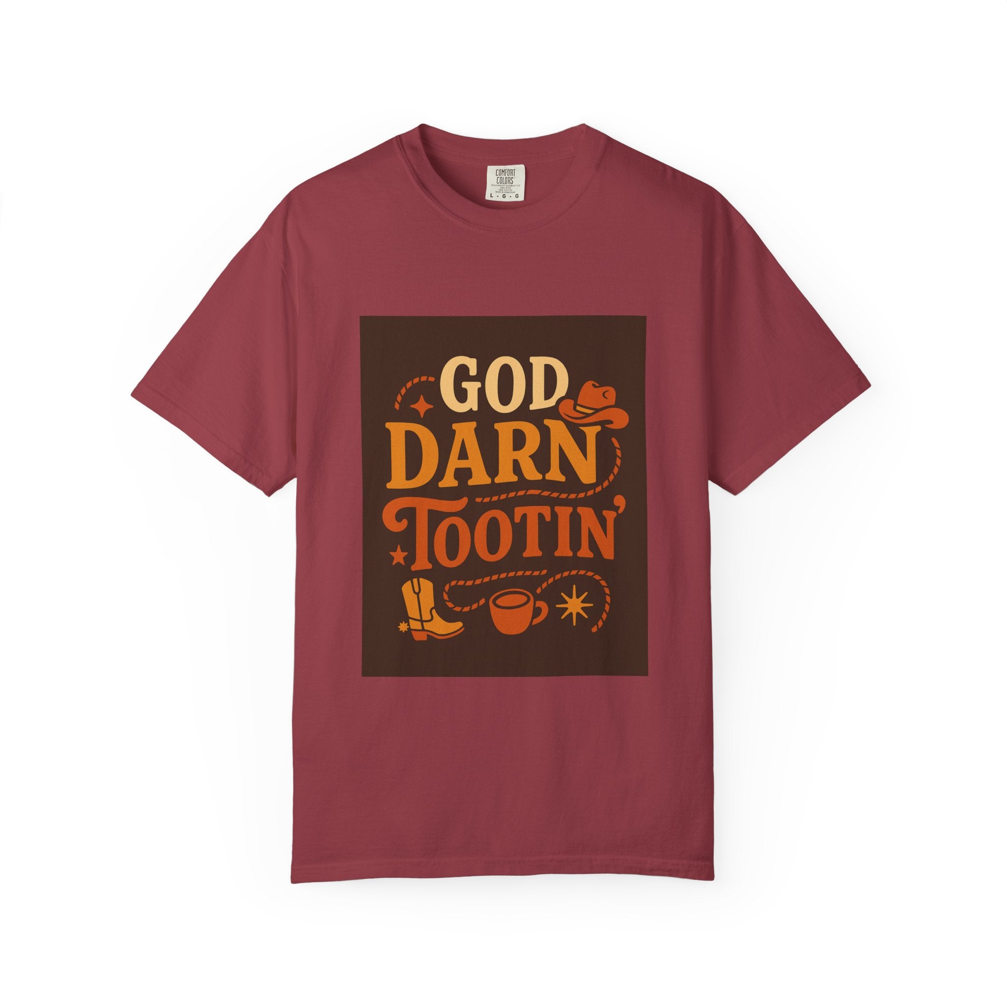 Vintage-Inspired Unisex T-Shirt with 'God Darn Tootin' Graphic - Perfect for Cowpoke Gatherings, Western Themed Events, Gift