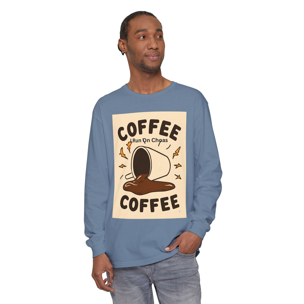 Coffee Coffee Unisex Garment-dyed Long Sleeve T-Shirt