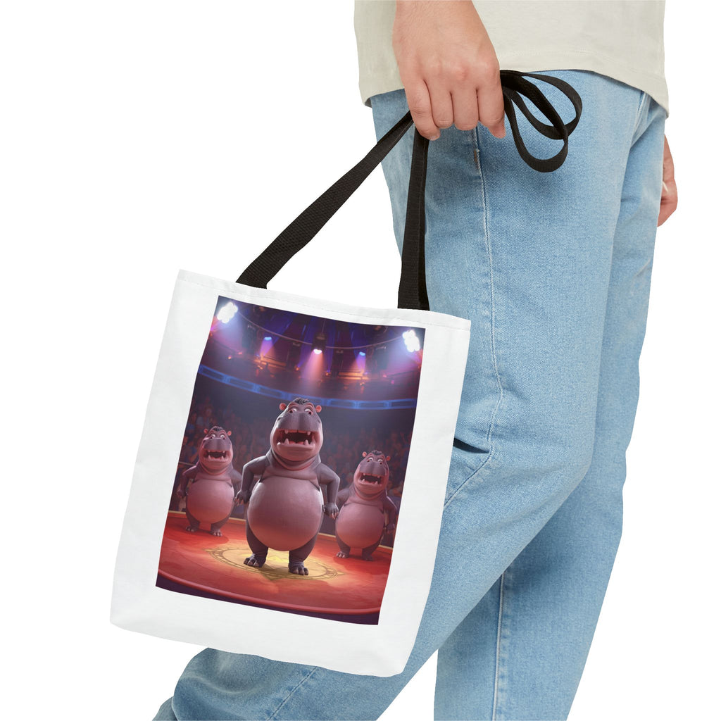 Hippo Funny Tote Bag (AOP)