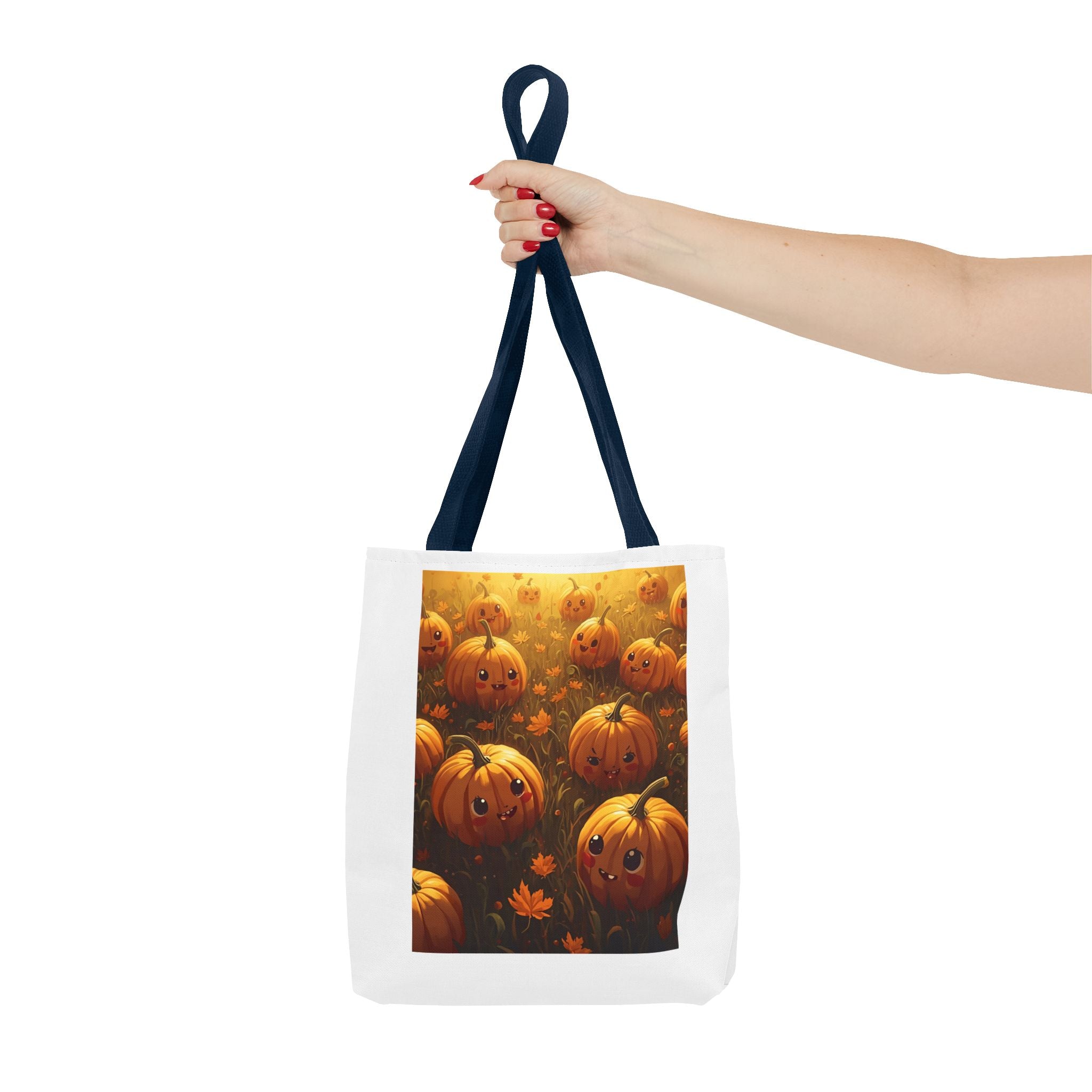 Happy Halloween Pumpkin Tote Bag, Halloween Shopping Bag, Fall Accessory, Eco-Friendly Tote, Cute Pumpkin Art Bag