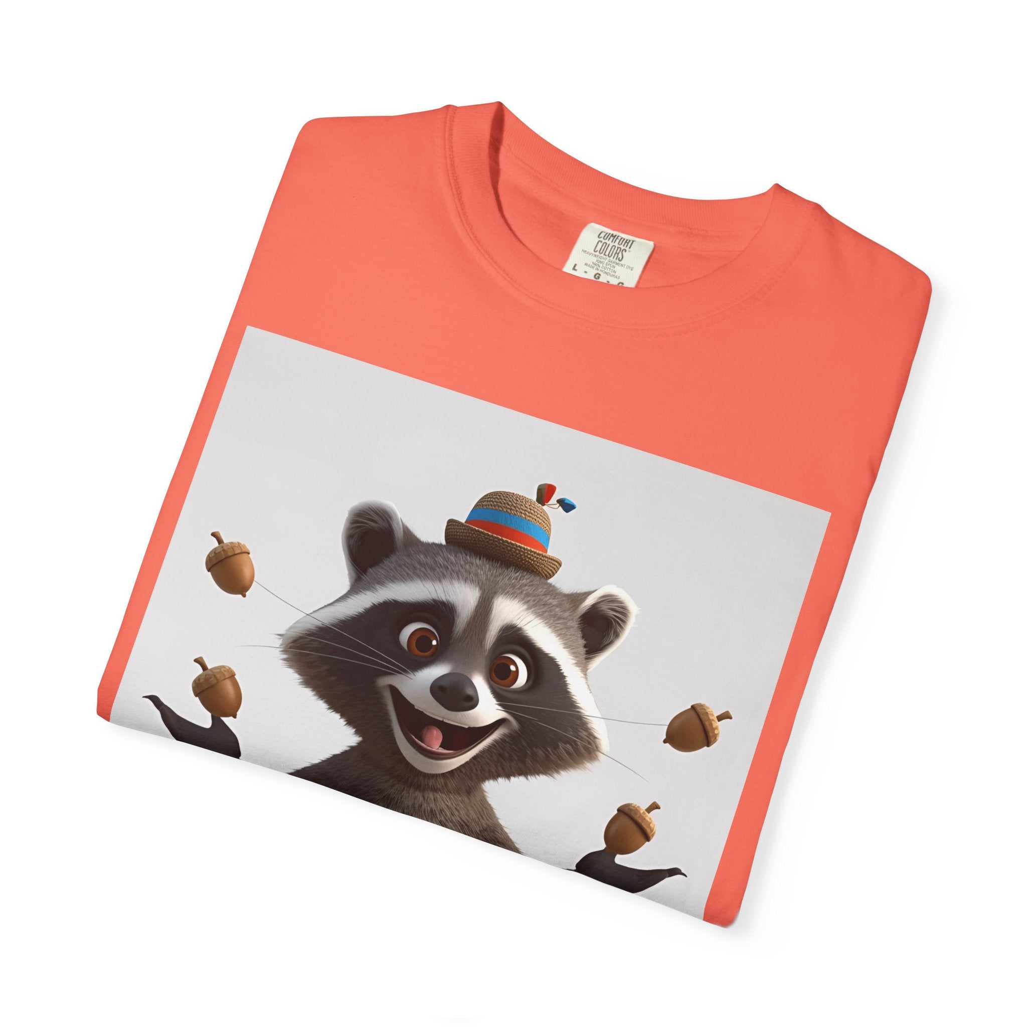 Whimsical Raccoon T-Shirt, Unisex Graphic Tee, Cute Animal Shirt, Fun Gift for Kids and Adults, Quirky Nature Lover Apparel, Party Wear