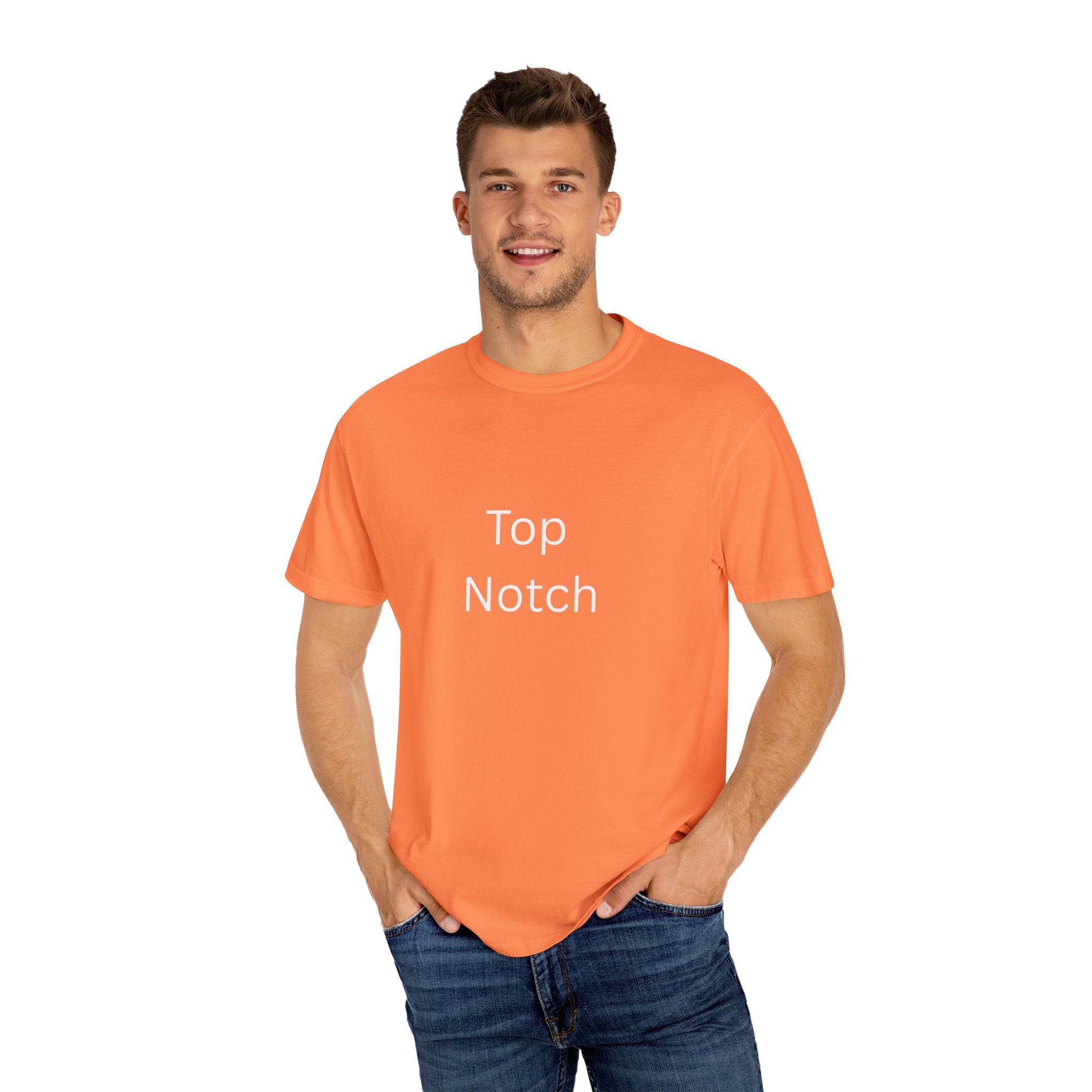 Top Notch Garment-Dyed T-Shirt for Casual Style, Perfect Gift for Birthdays, Summer Days, and Relaxed Outfits, Soft Cotton Tee, Everyday Wear