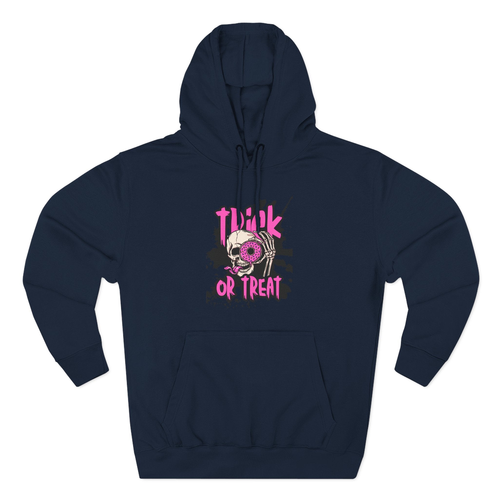 Trick Or Treat Skull Three-Panel Fleece Hoodie