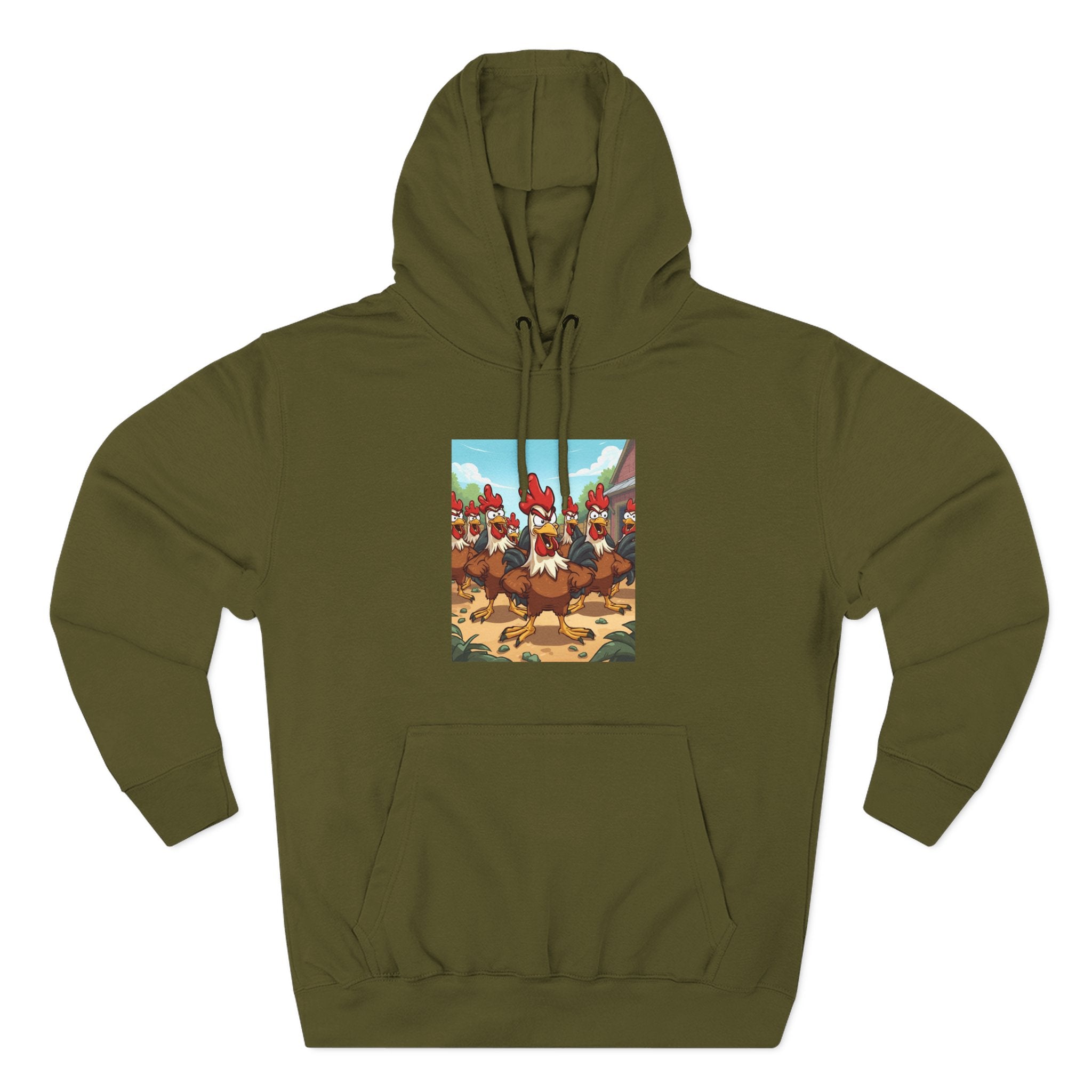 Chicken Funny Three-Panel Fleece Hoodie