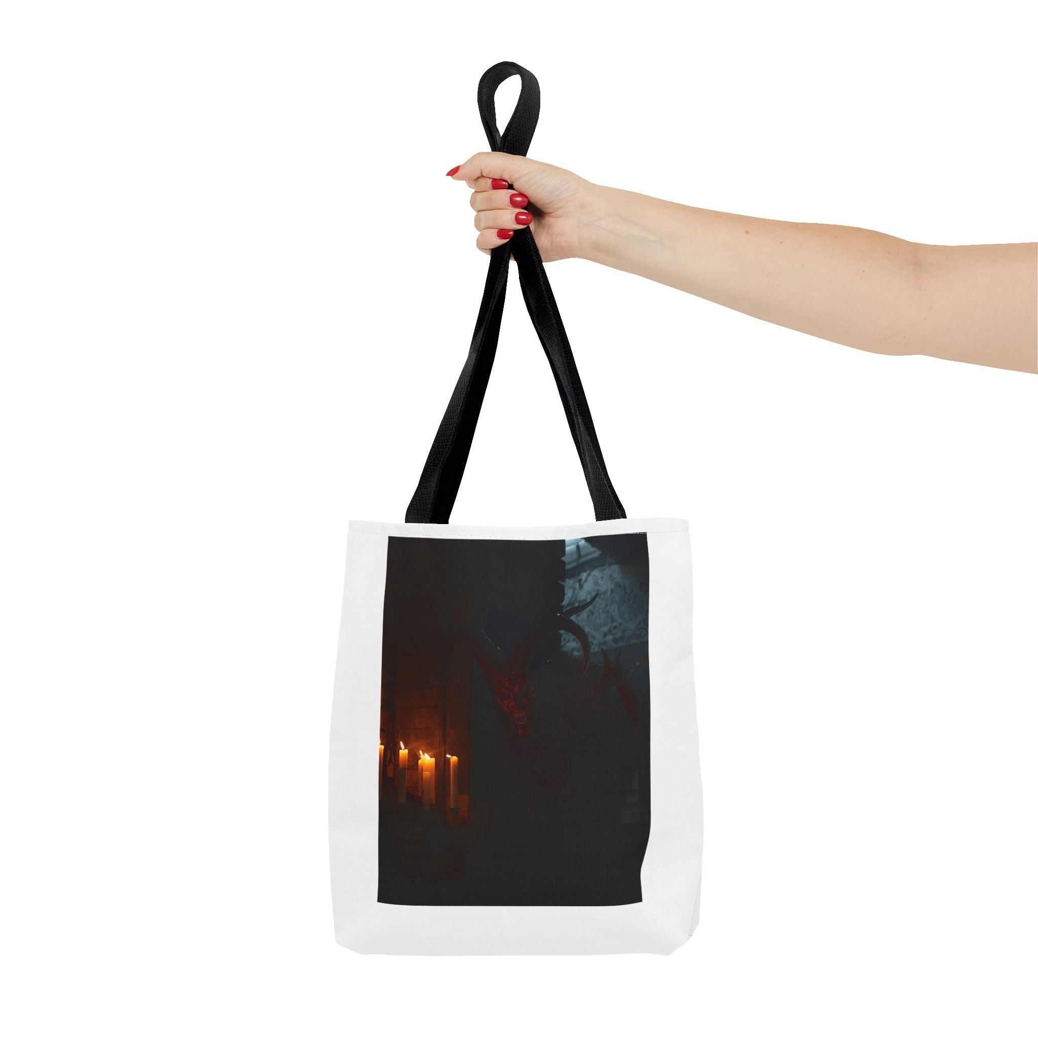 Spooky Halloween Pumpkin Shadow Tote Bag (AOP)