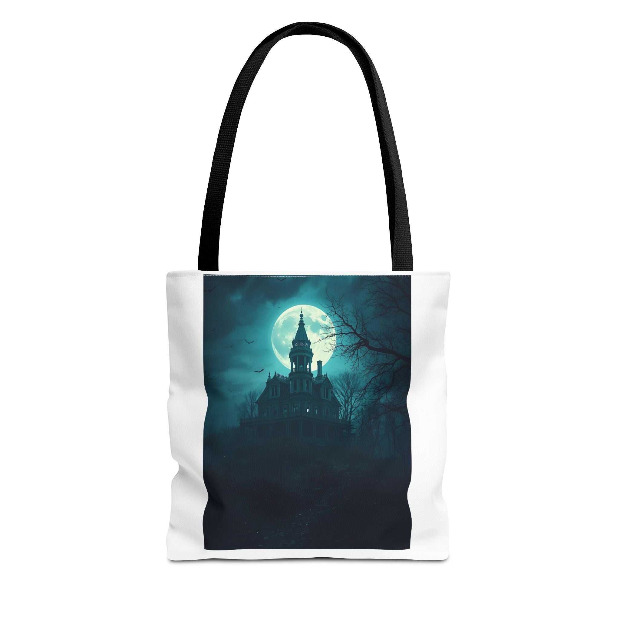 Haunting Moonlight Tote Bag, Gothic Halloween Bag, Spooky Night Carryall, Festival Tote, Eerie Gift for Horror Lovers