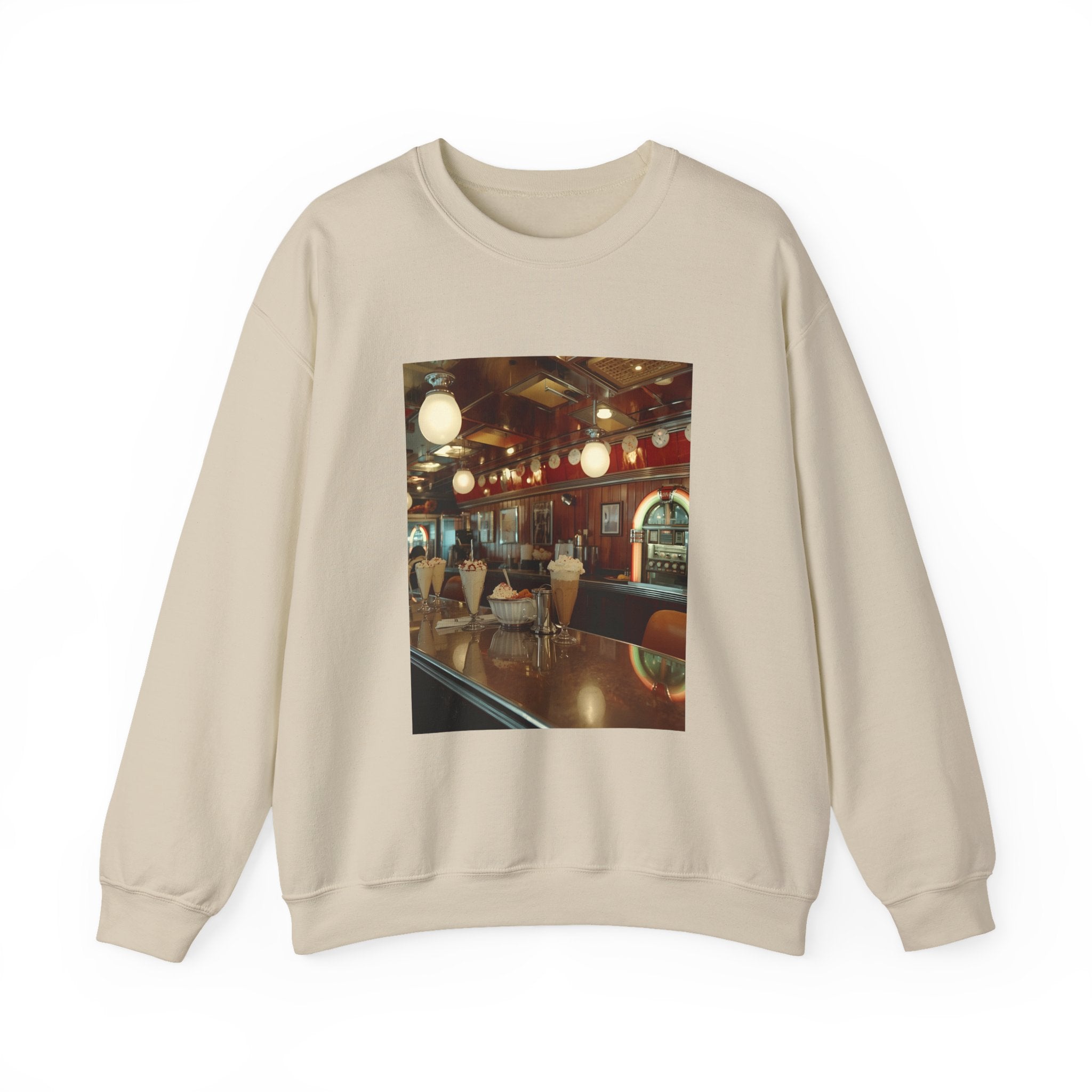 Cozy Café Vibes Sweatshirt, Unisex Crewneck, Coffee Lover Gift, Retro Coffee Shop Aesthetic, Perfect for Fall, Great for Lounging