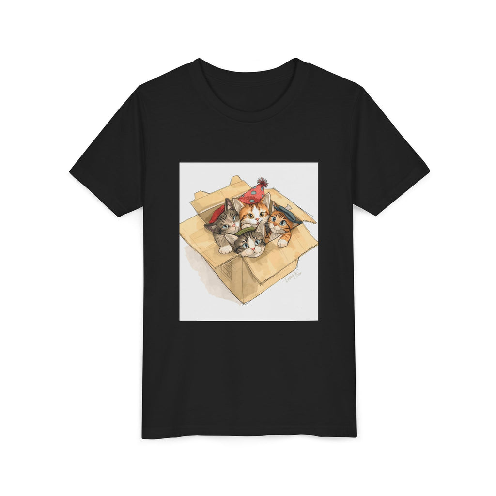 Cute Kittens In Box Youth Short Sleeve Tee