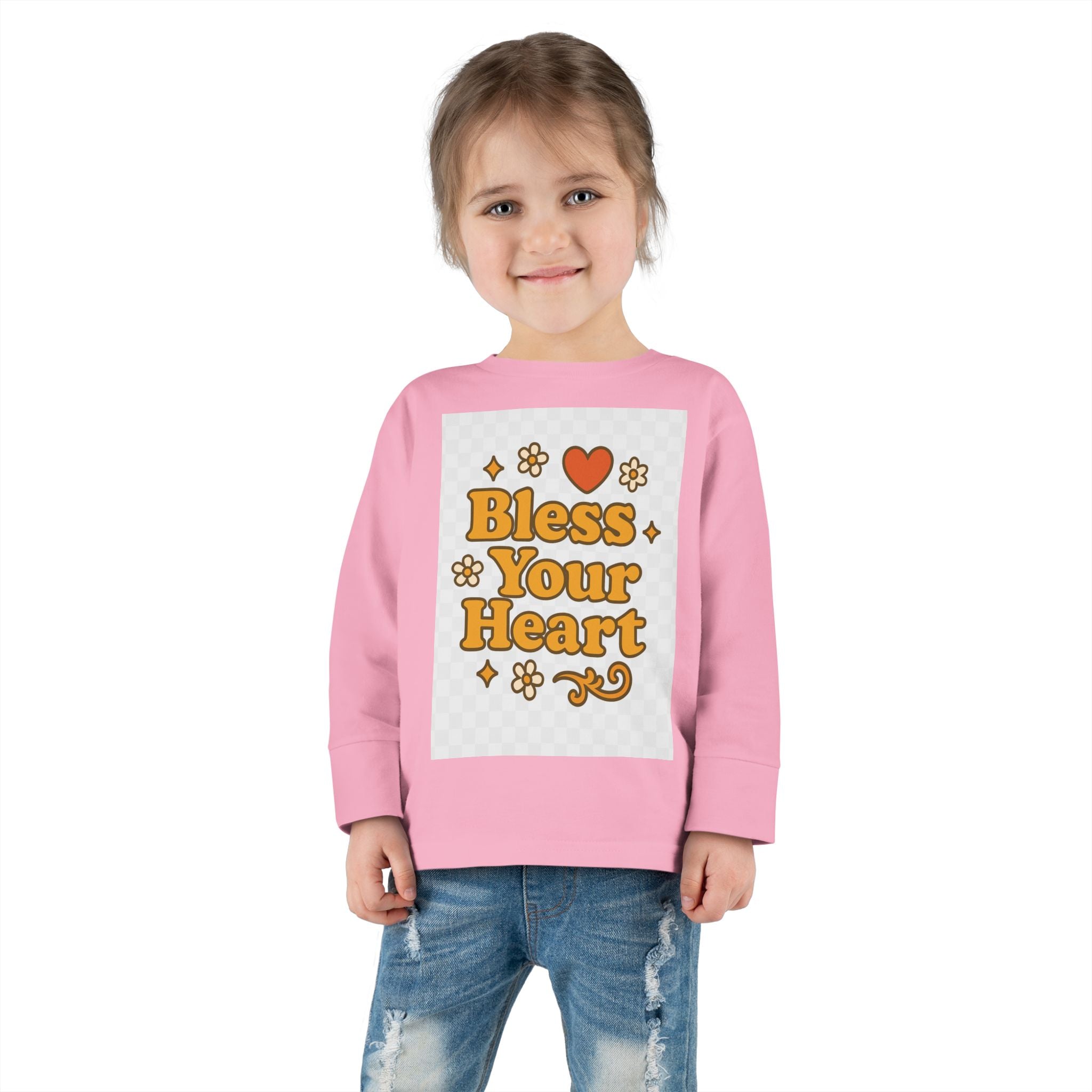 Toddler Long Sleeve Tee - "Bless Your Heart" Design