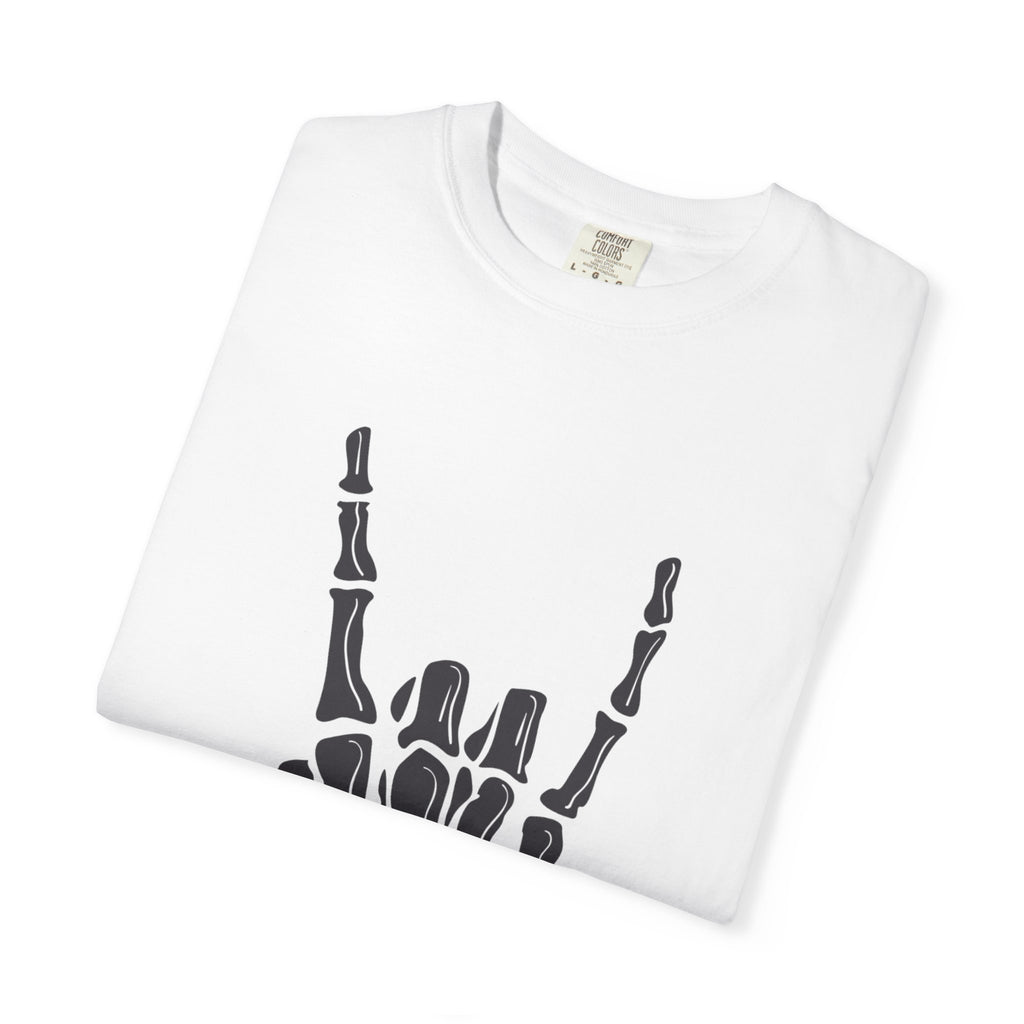 Skeleton Hand Rock On T-Shirt, Music Lover Apparel, Unisex Graphic Tee, Festival Outfit, Halloween Costume, Soft Cotton Shirt